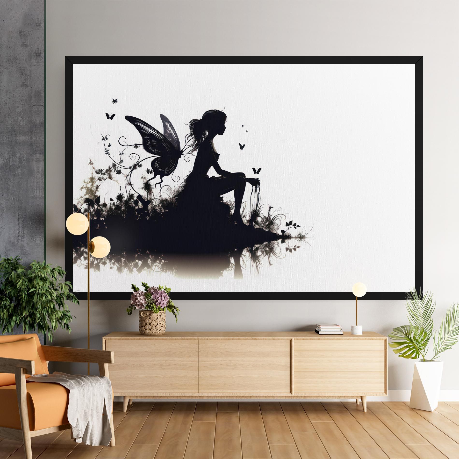 Butterfly Woman Shilouette mockup 9