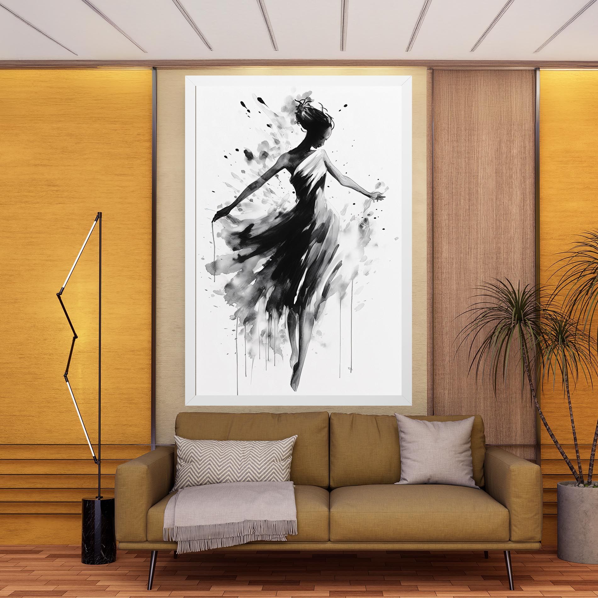 Beautiful Dancing Woman mockup 9