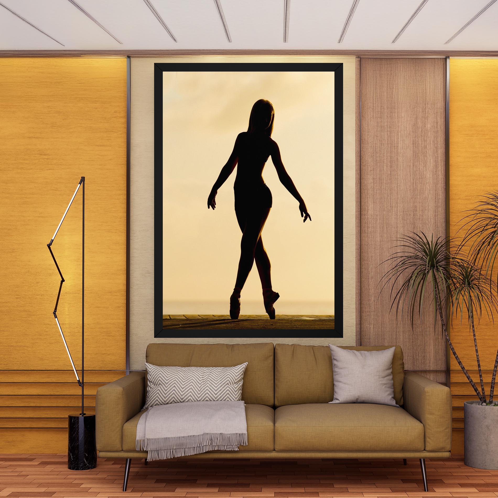 Leinwandbild Ballet On Cream mockup 9