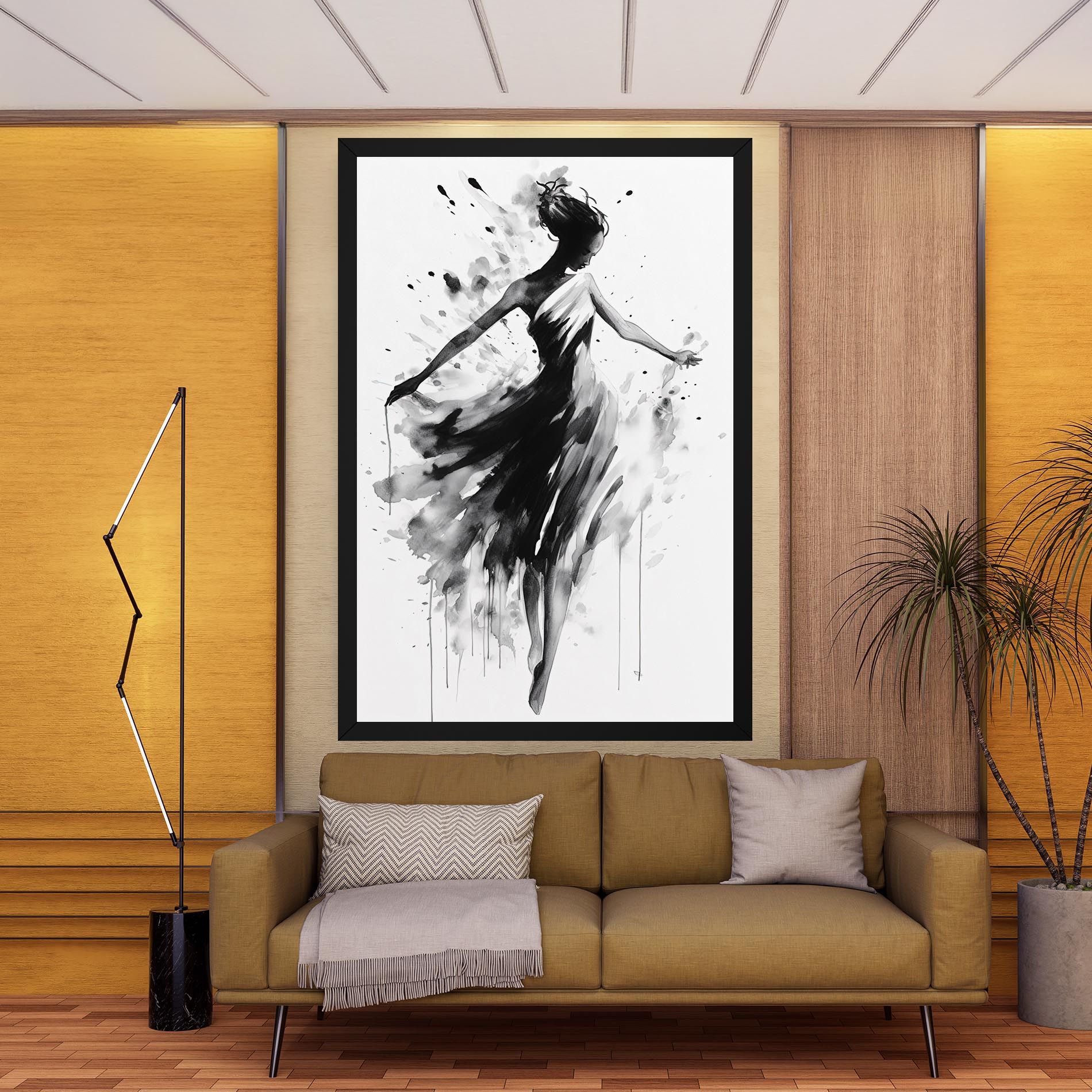 Beautiful Dancing Woman mockup 9