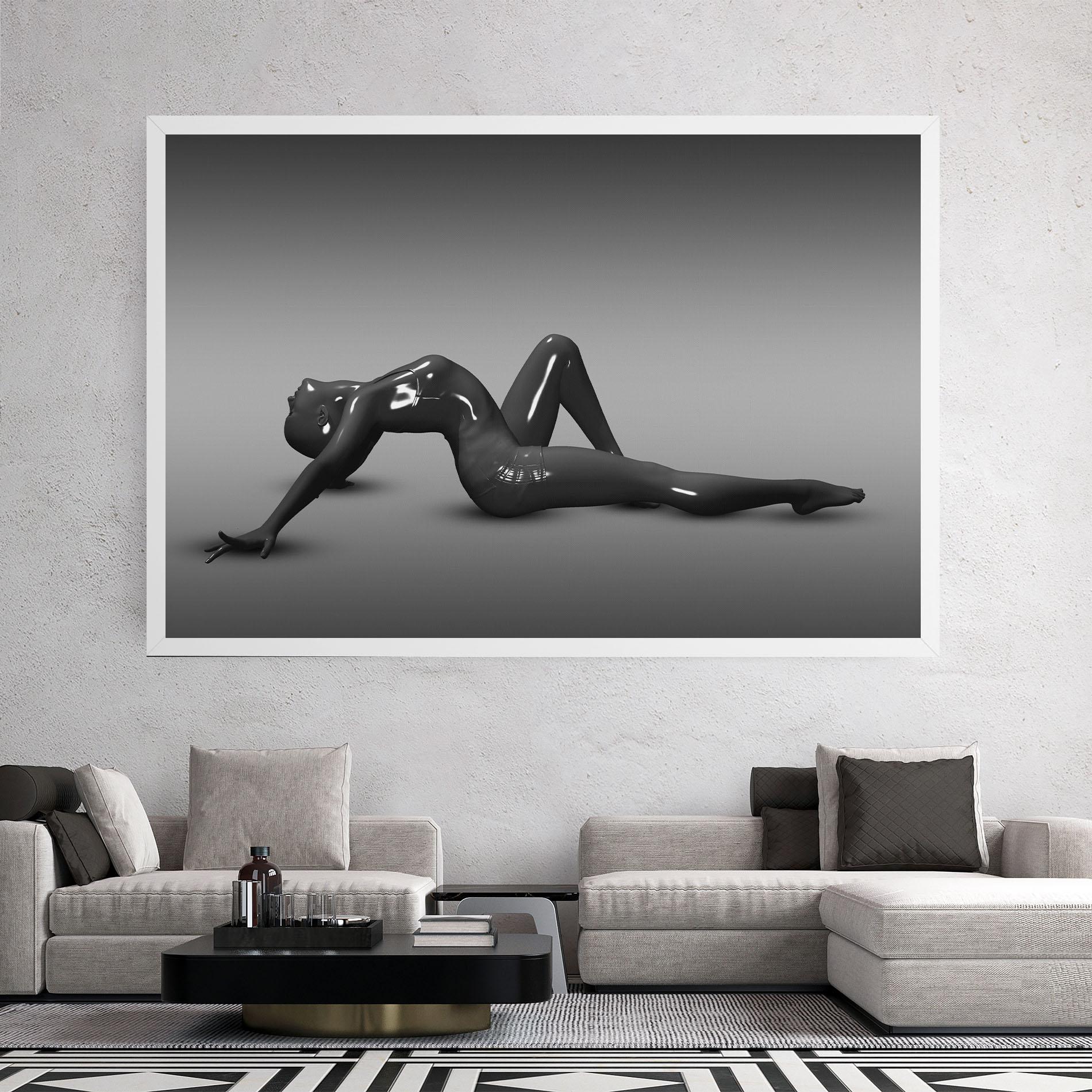 Leinwandbild 3d Black Female mockup 2