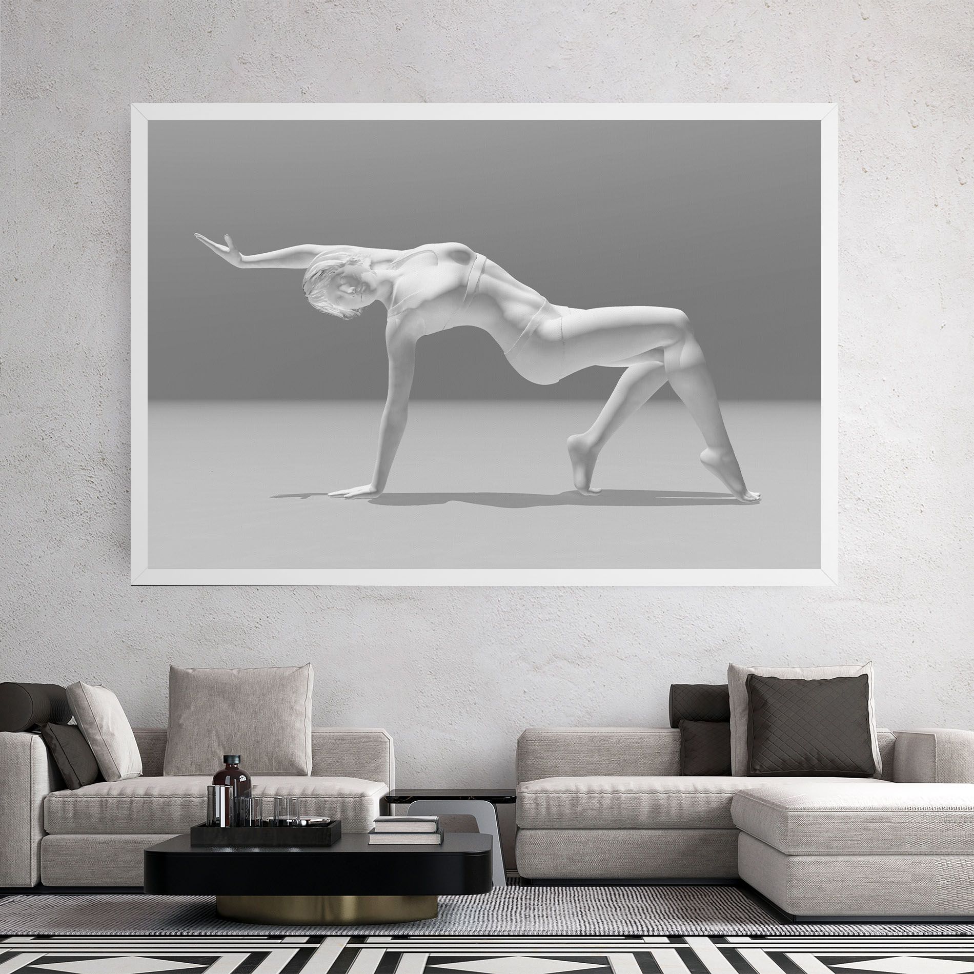 3d Gymnastic Pose mockup 2
