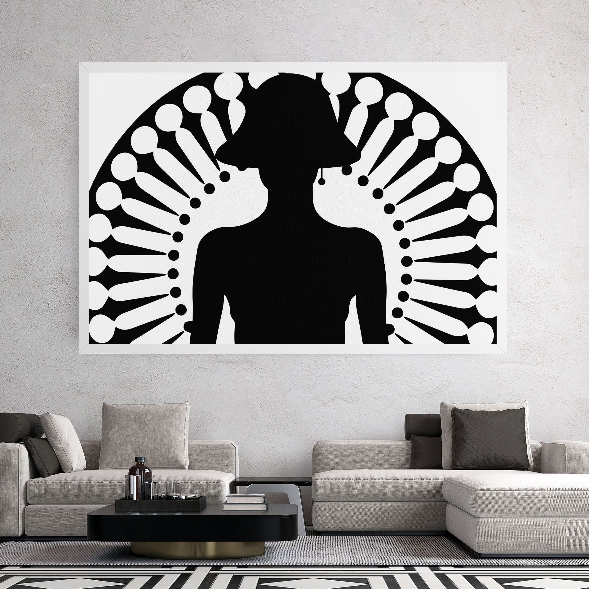 Black Shilouette Lady mockup 2