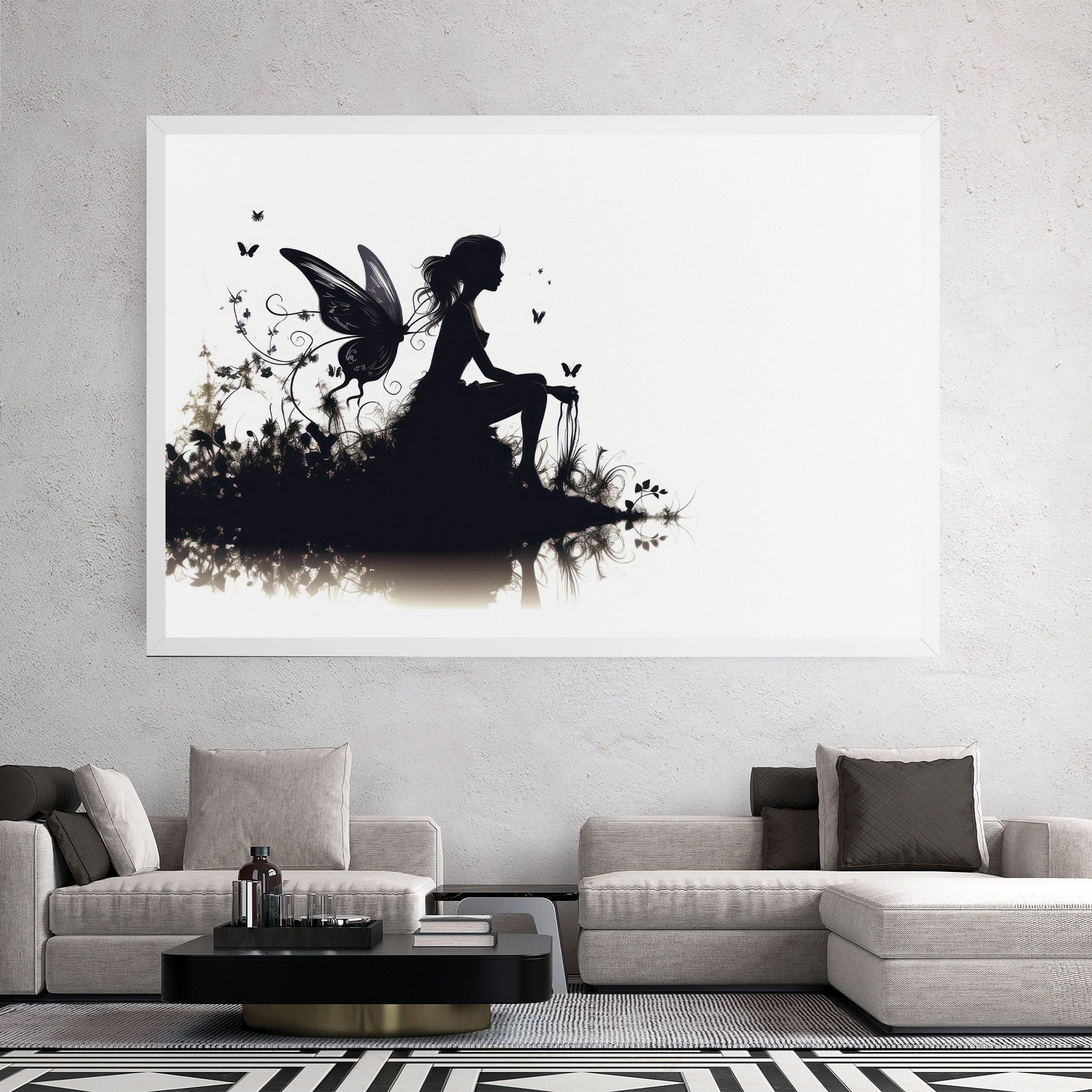 Butterfly Woman Shilouette mockup 2