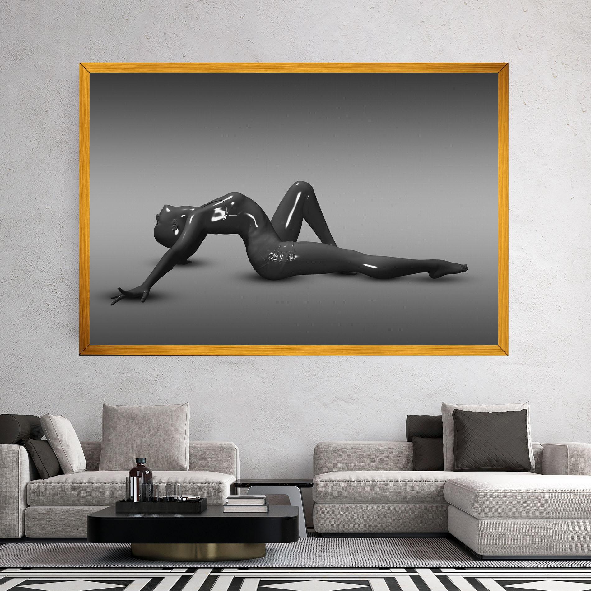 Leinwandbild 3d Black Female mockup 2