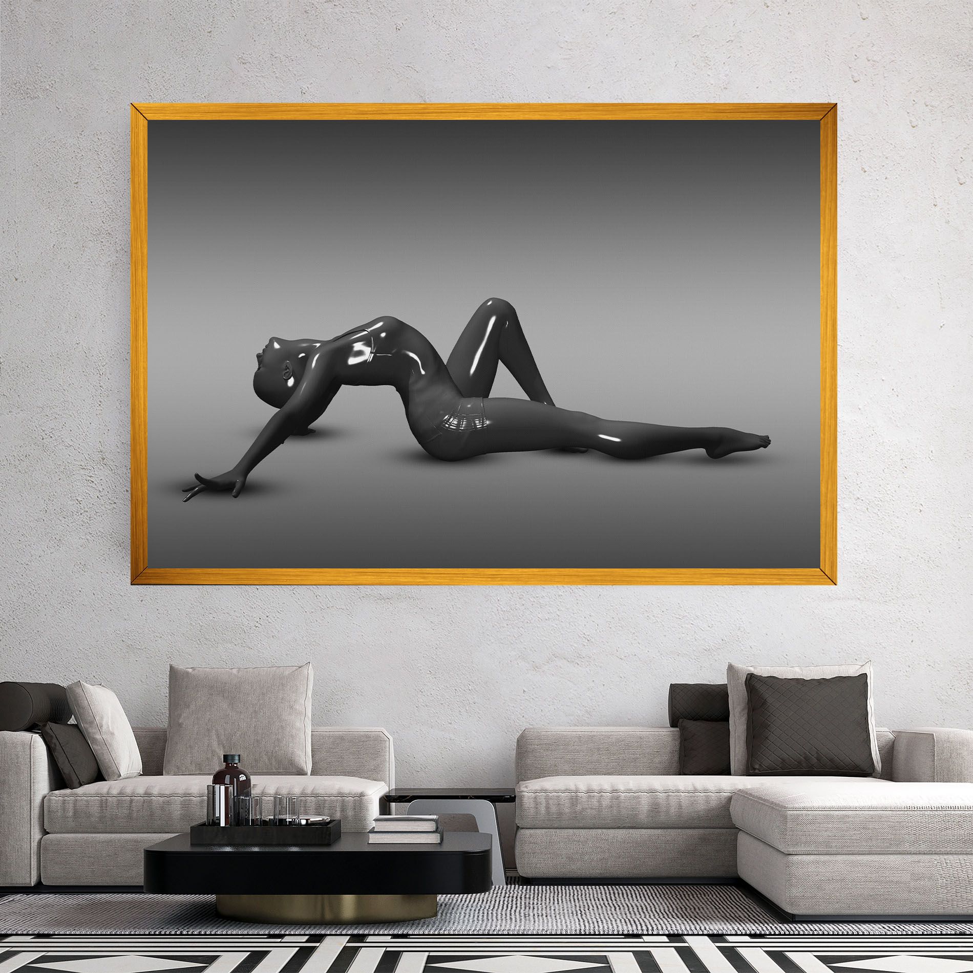 3d Black Female mockup 2