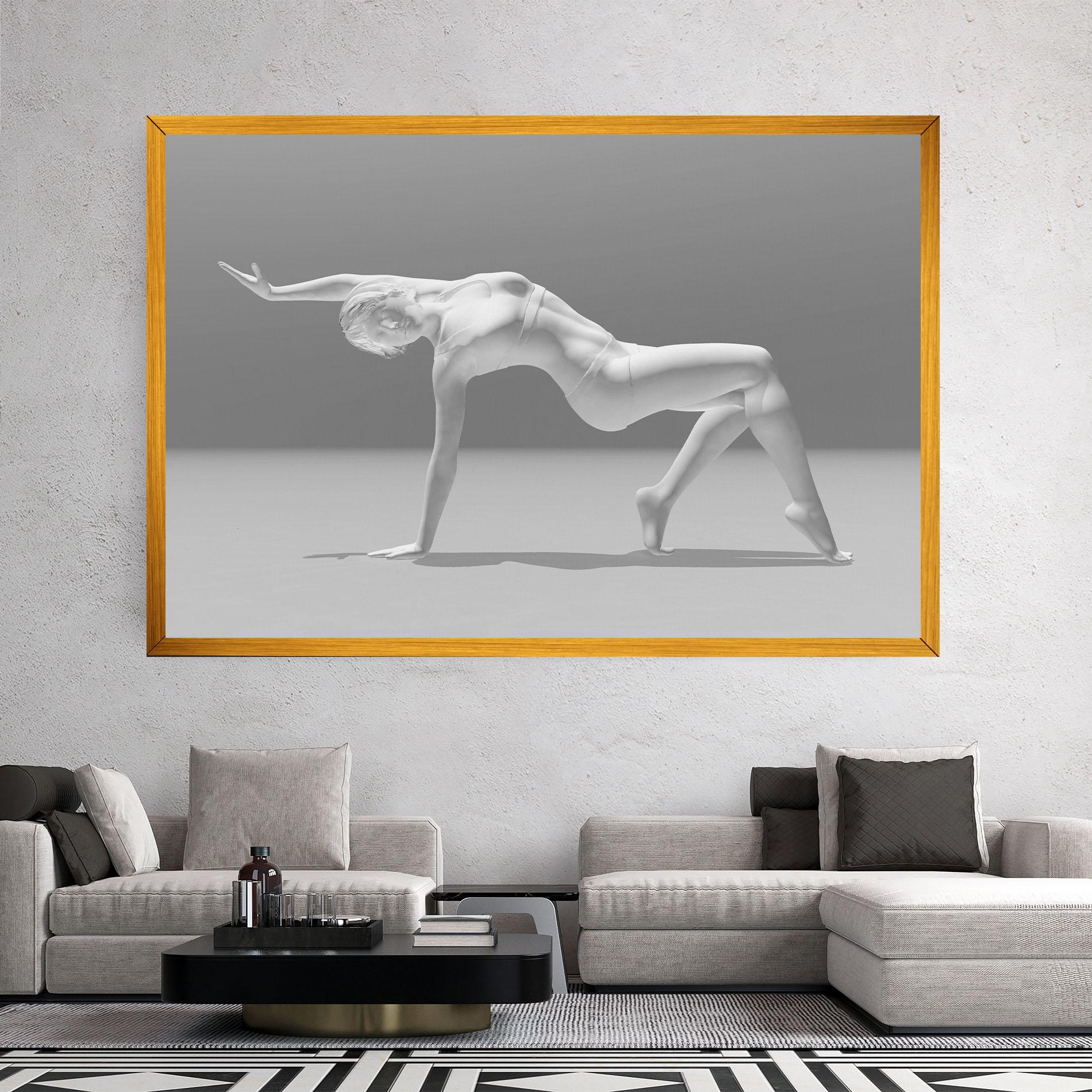 Leinwandbild 3d Gymnastic Pose mockup 2