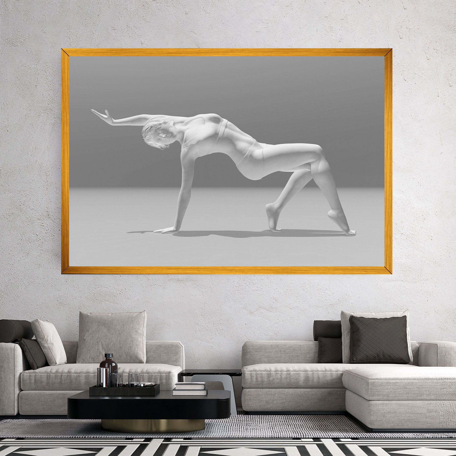 3d Gymnastic Pose mockup 2