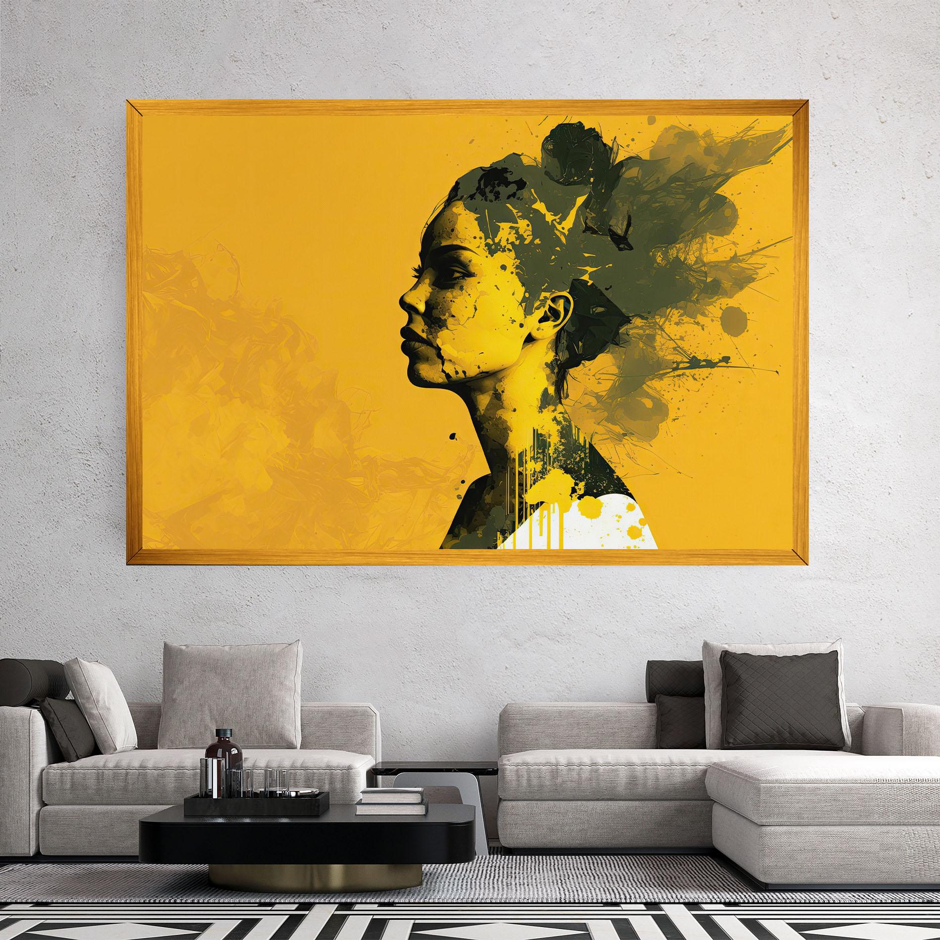 Leinwandbild Thinking Yellow mockup 2