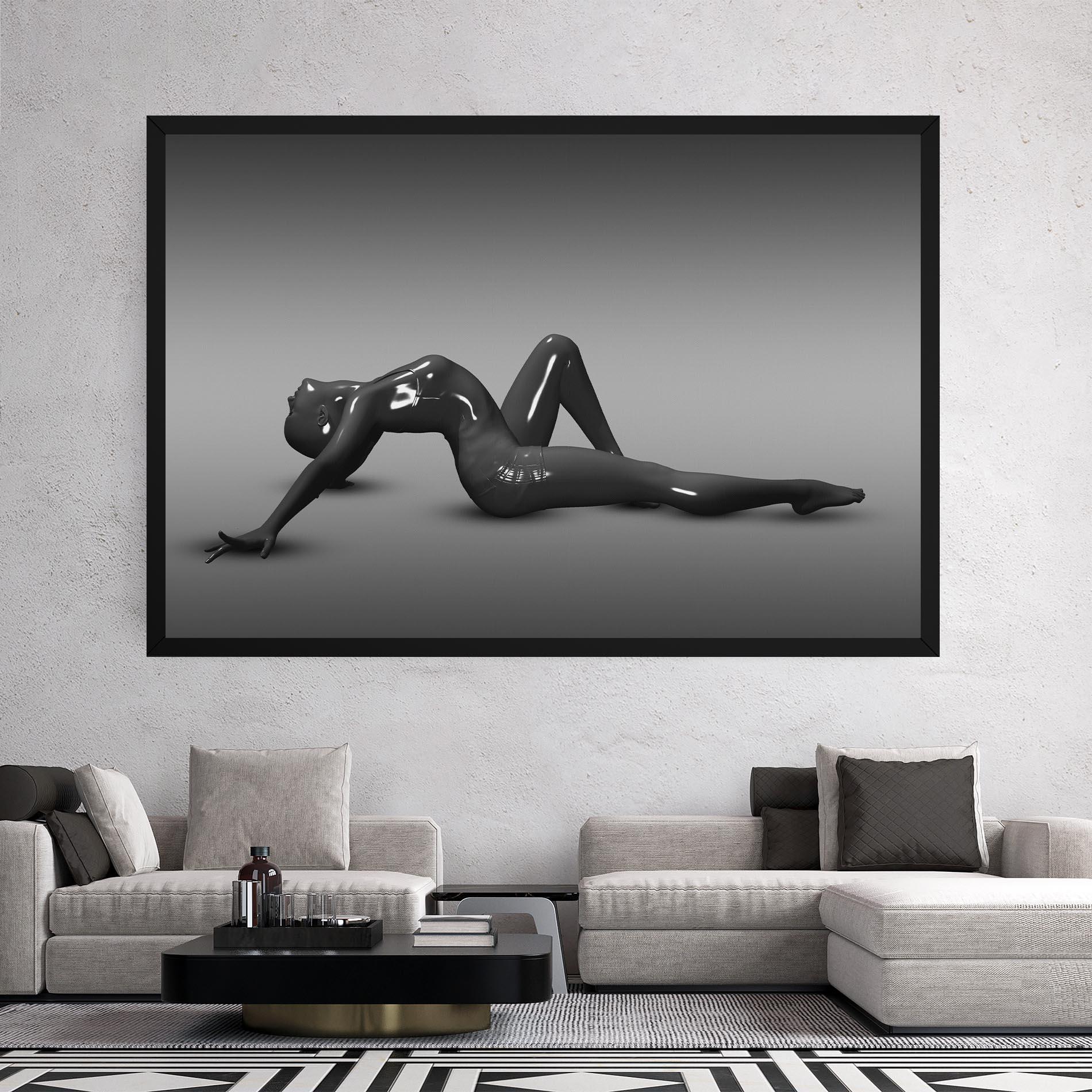 Leinwandbild 3d Black Female mockup 2