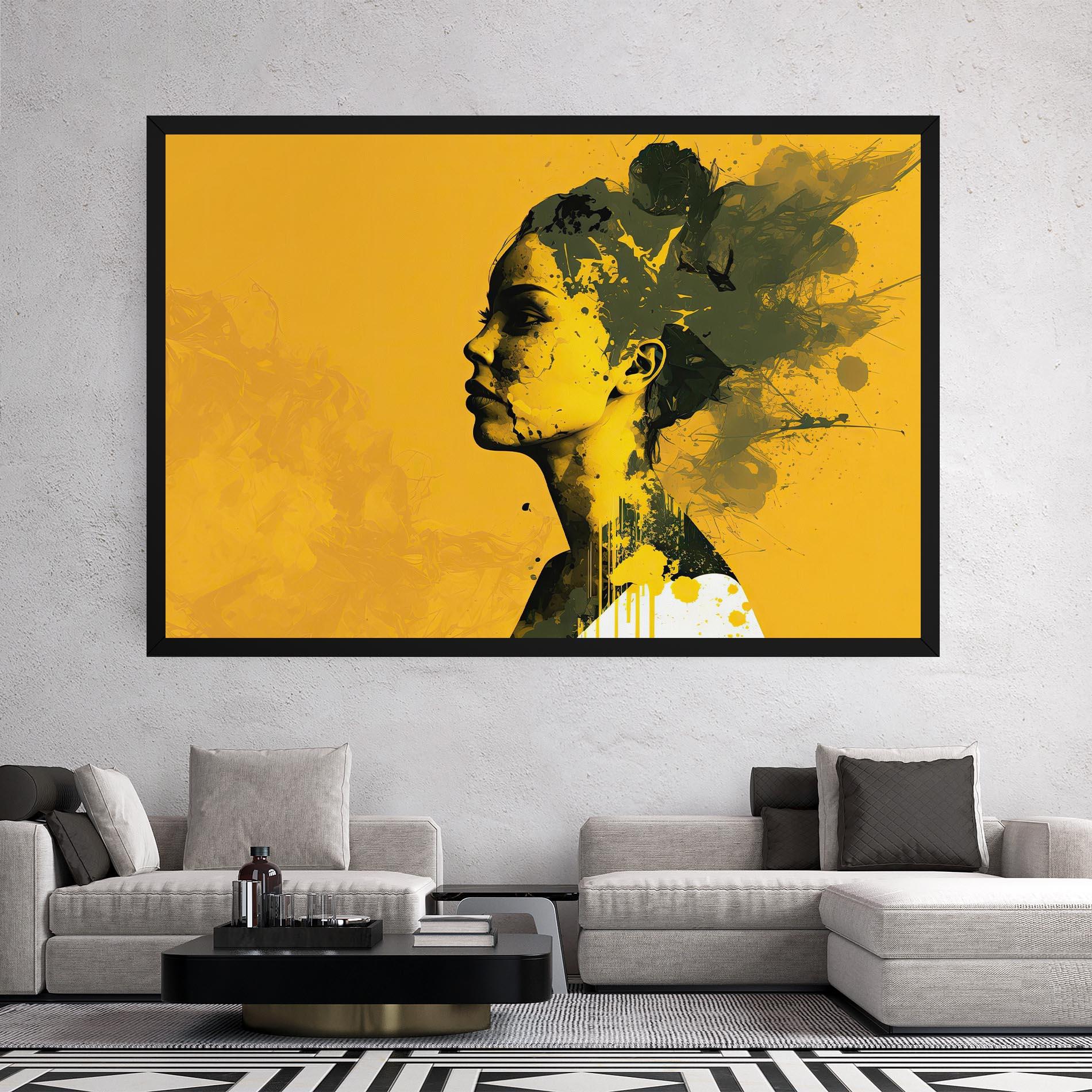 Leinwandbild Thinking Yellow mockup 2