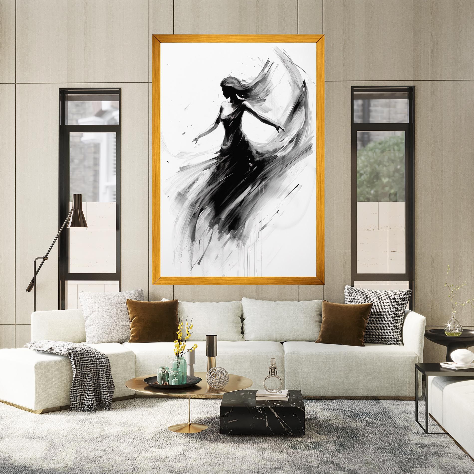 Dancing Woman Drawn mockup 2