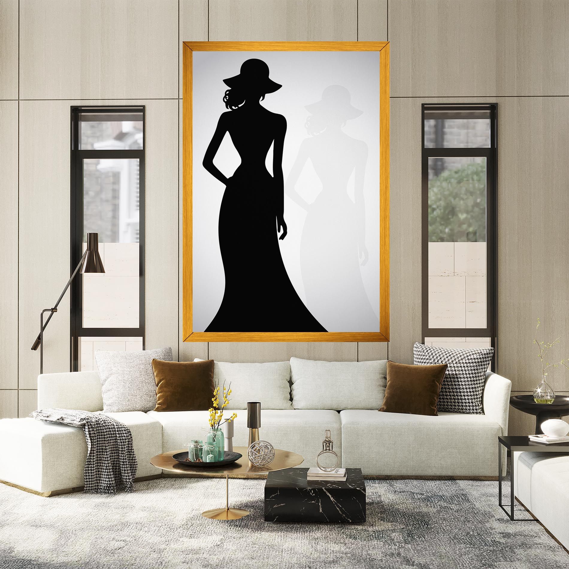 Silhouette Lady mockup 2