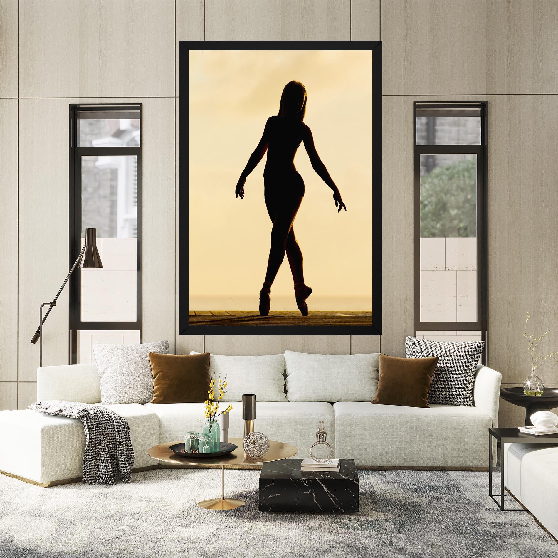 Leinwandbild Ballet On Cream mockup 2