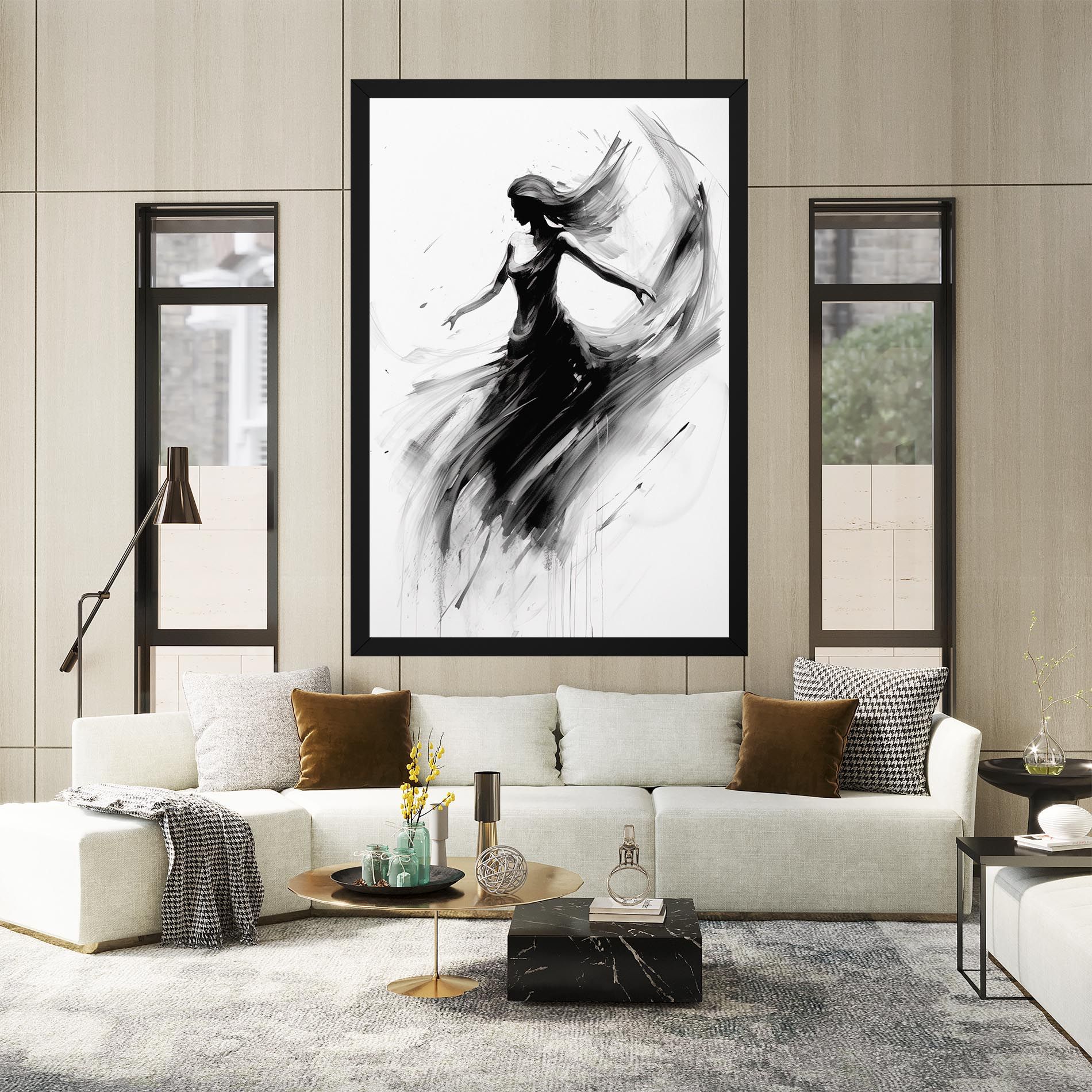 Dancing Woman Drawn mockup 2