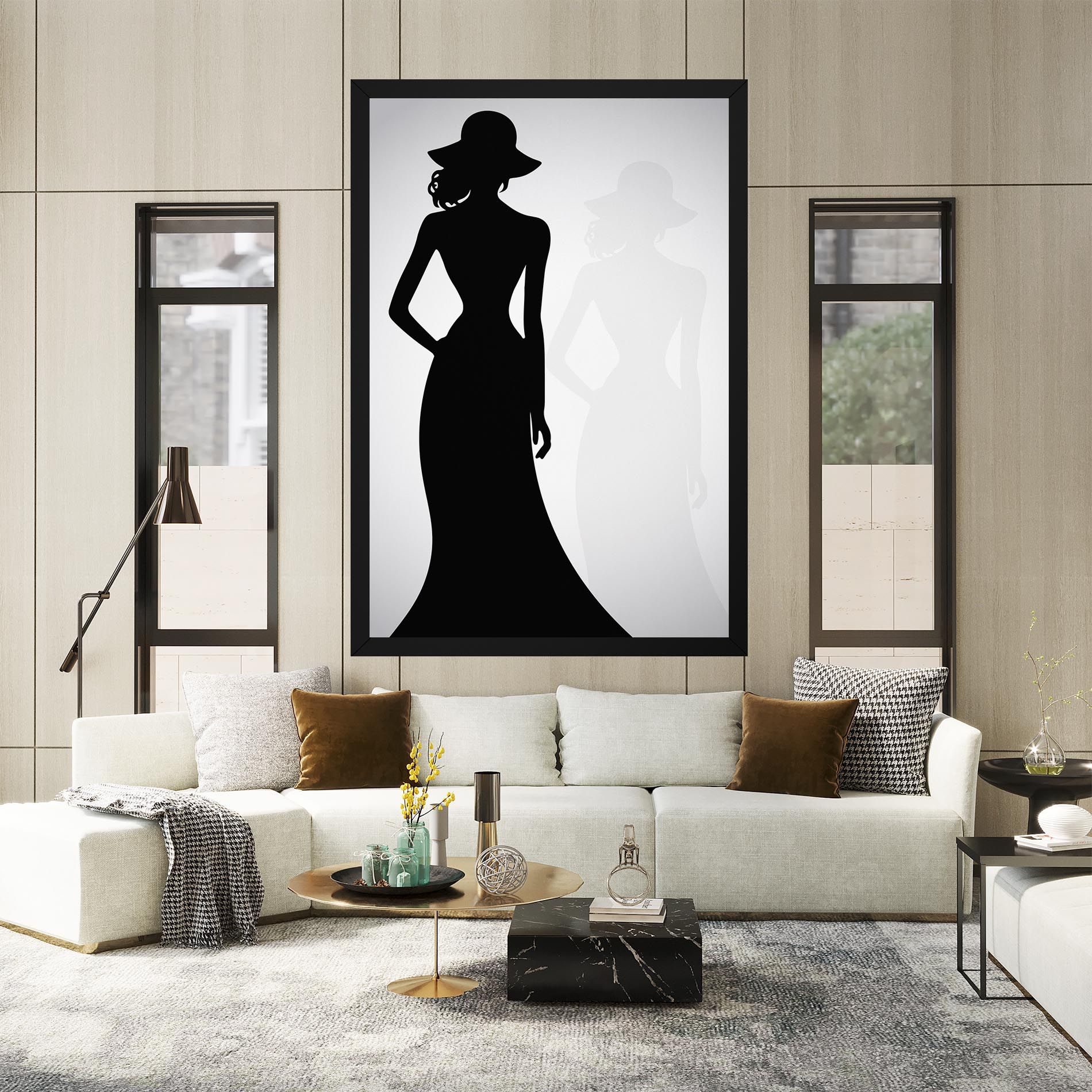 Silhouette Lady mockup 2