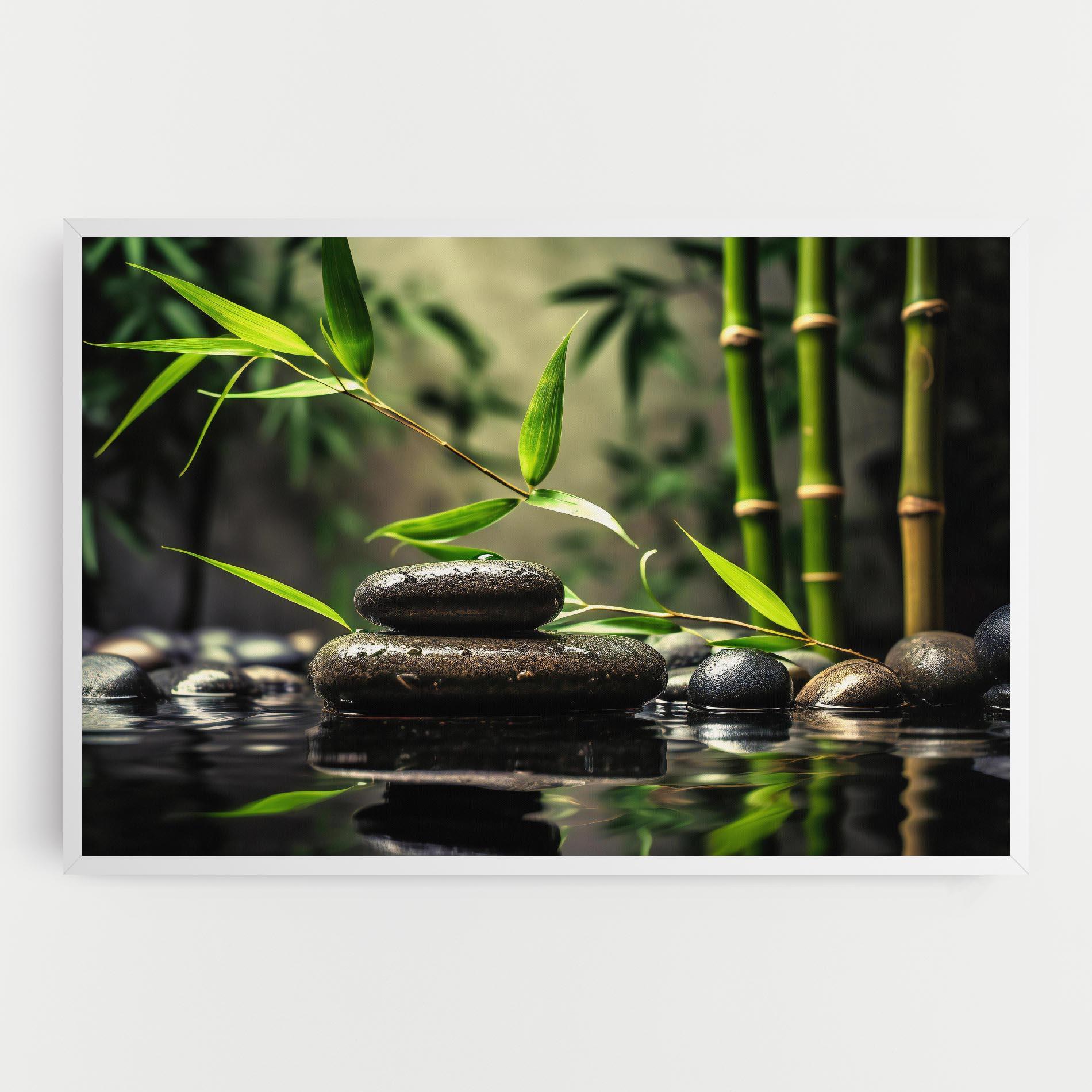 Leinwandbild Bamboo Plant Water mockup 0