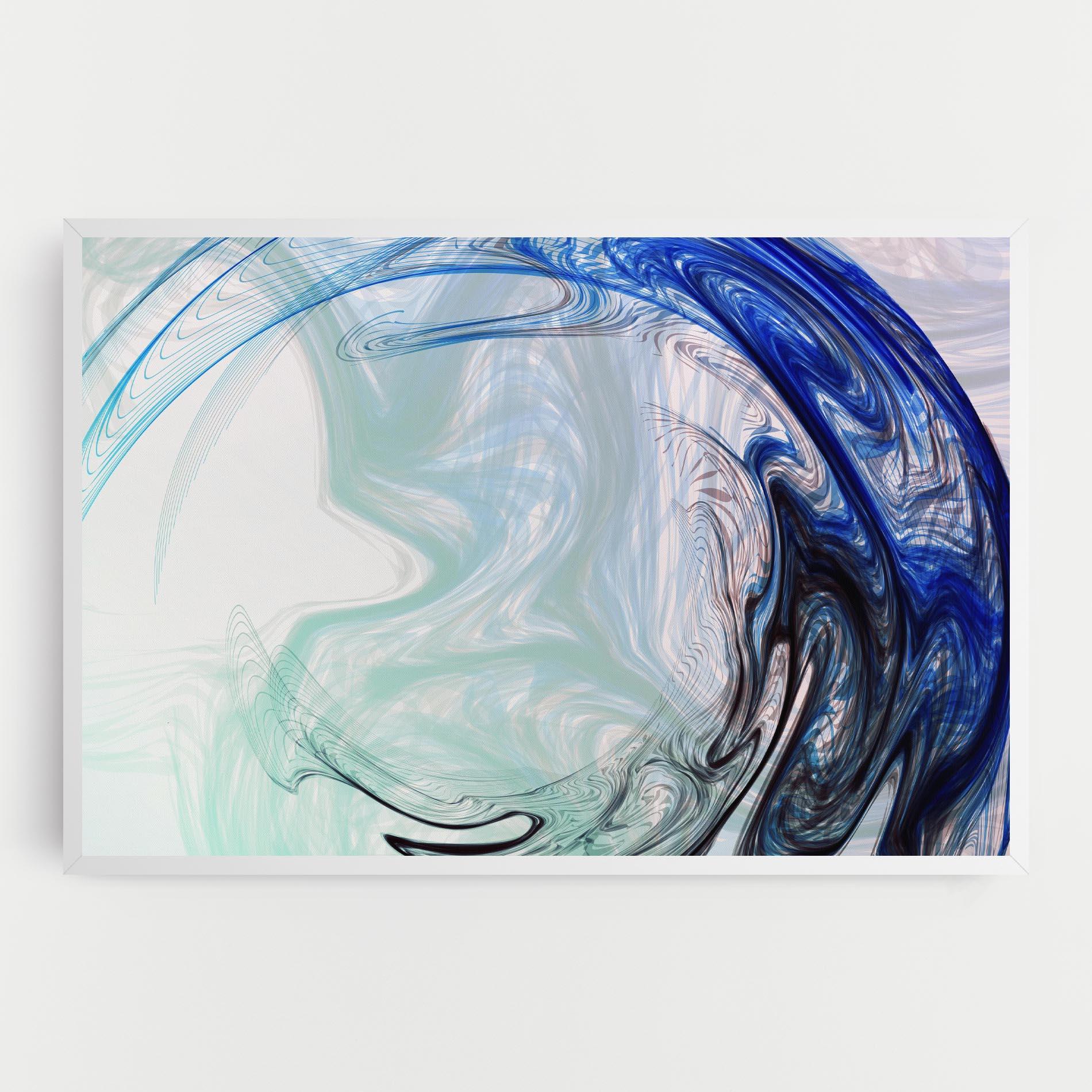 Leinwandbild Blue Black Art mockup 0