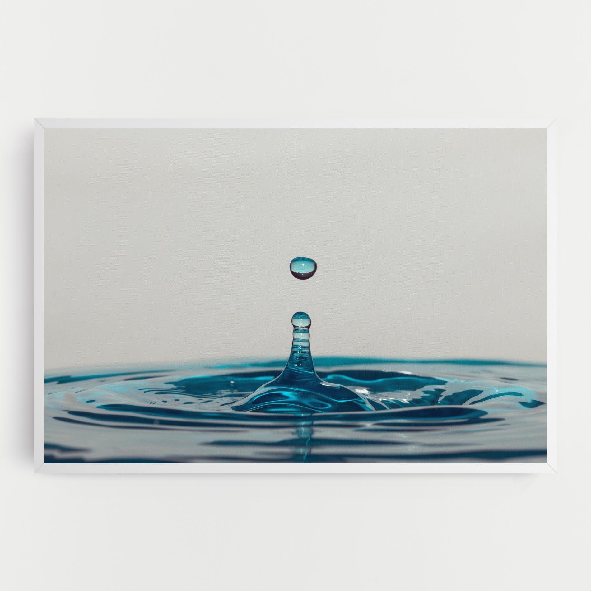 Leinwandbild Blue Water Drop mockup 0