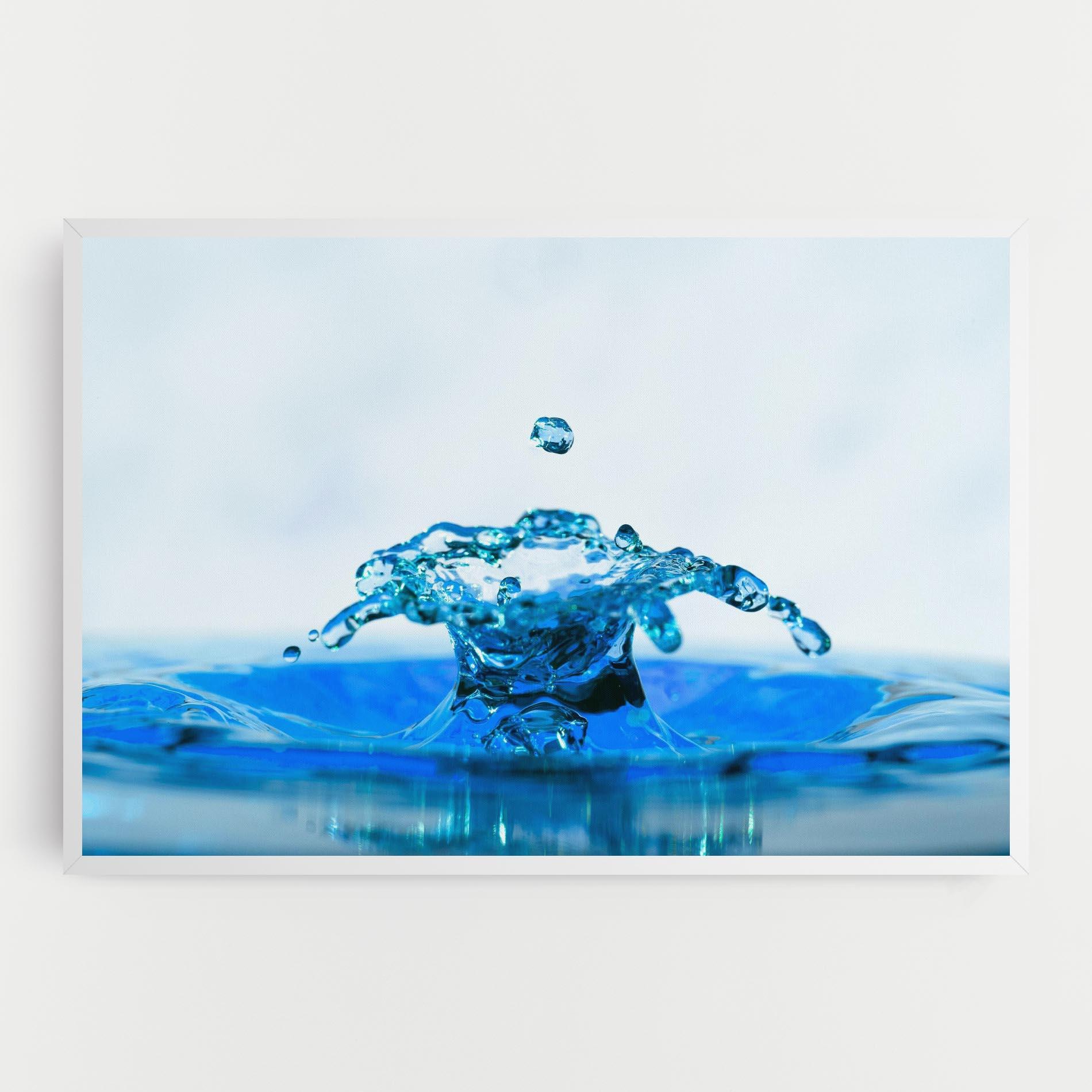 Leinwandbild Blue Water Splash mockup 0