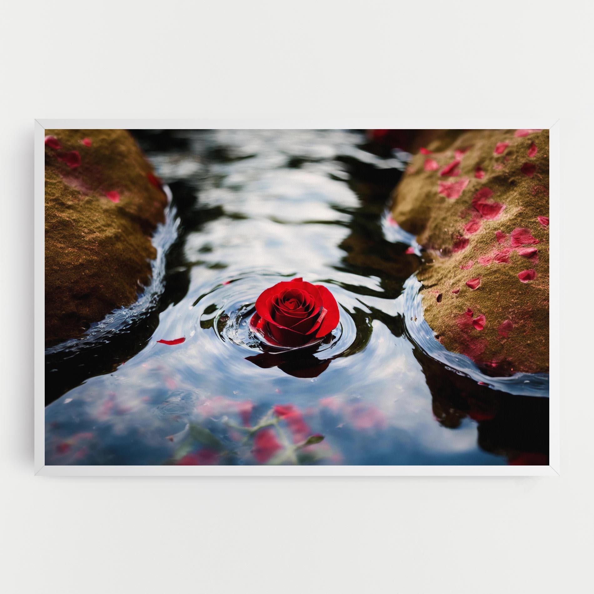Leinwandbild Floating Water Rose mockup 0