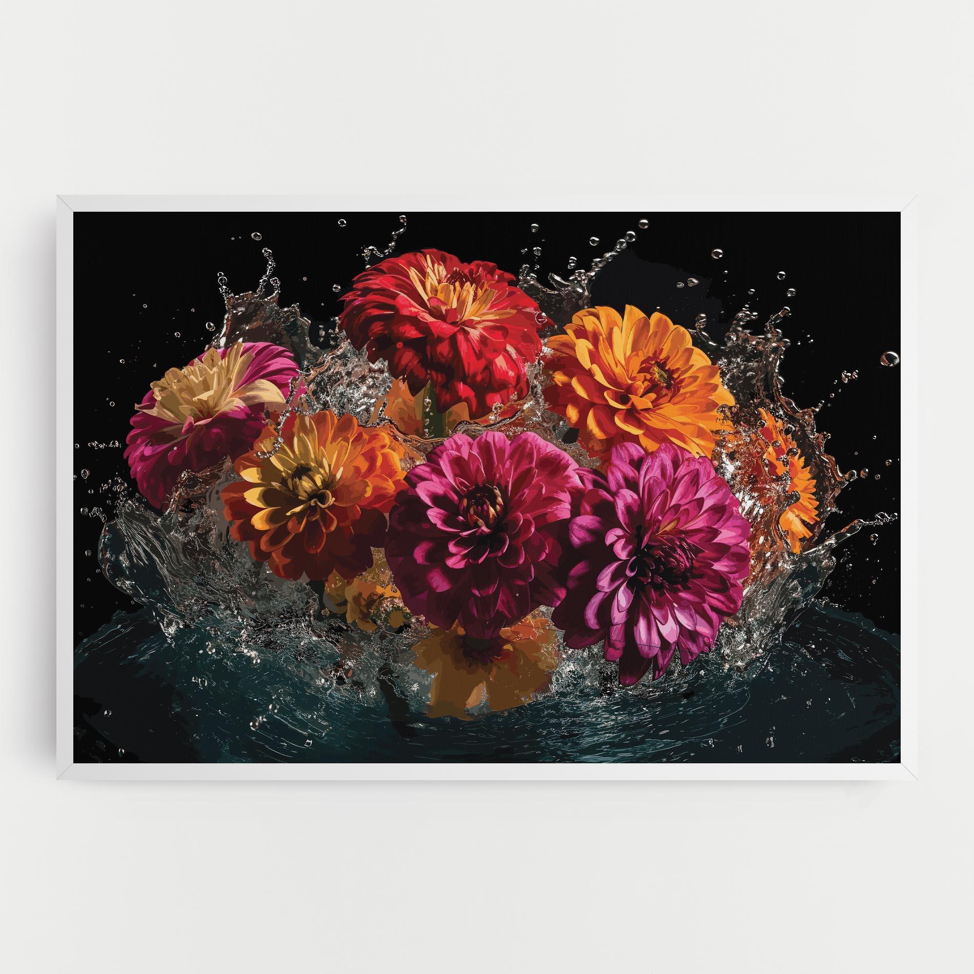 Leinwandbild Flower Water Splash mockup 0