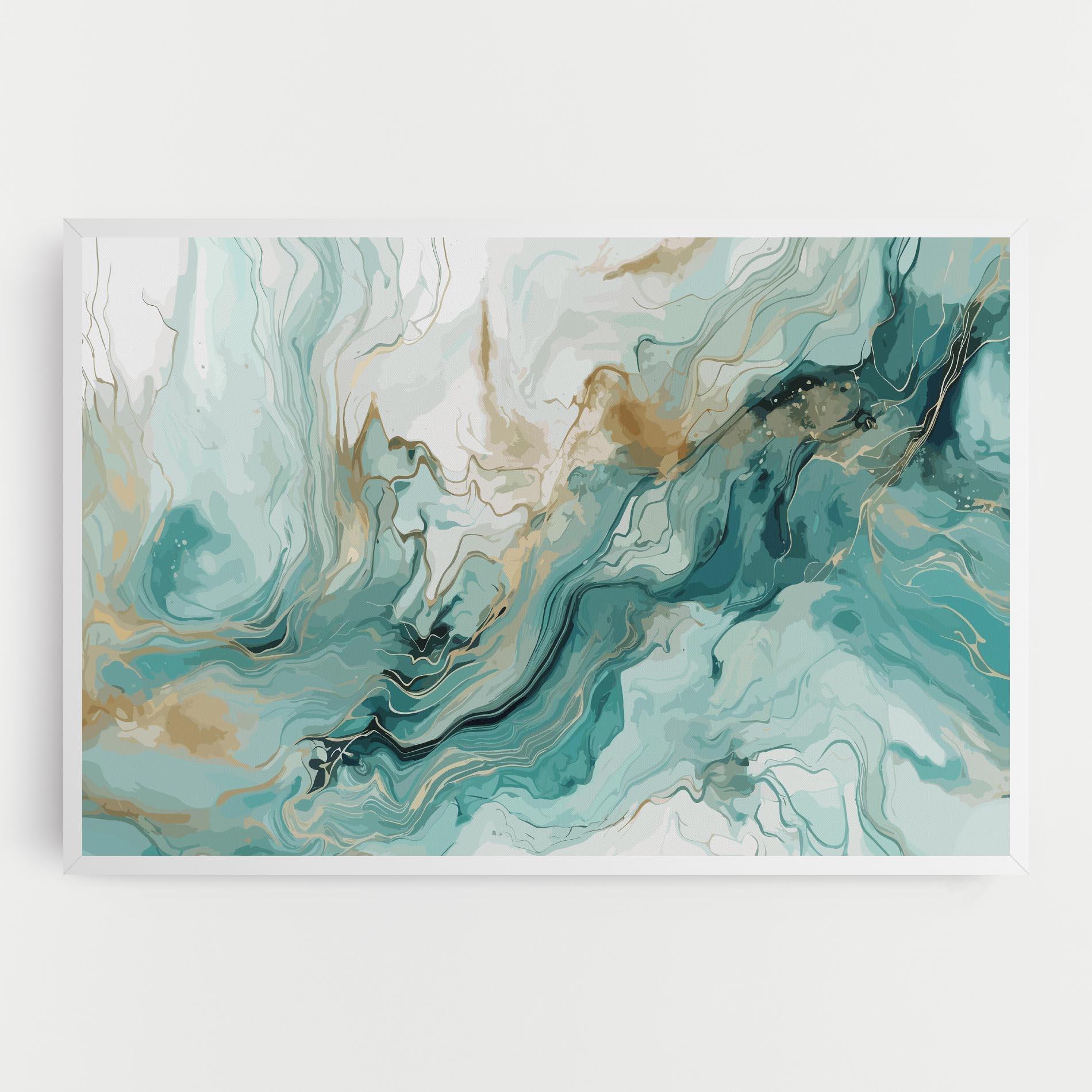 Leinwandbild Green Gold Water mockup 0