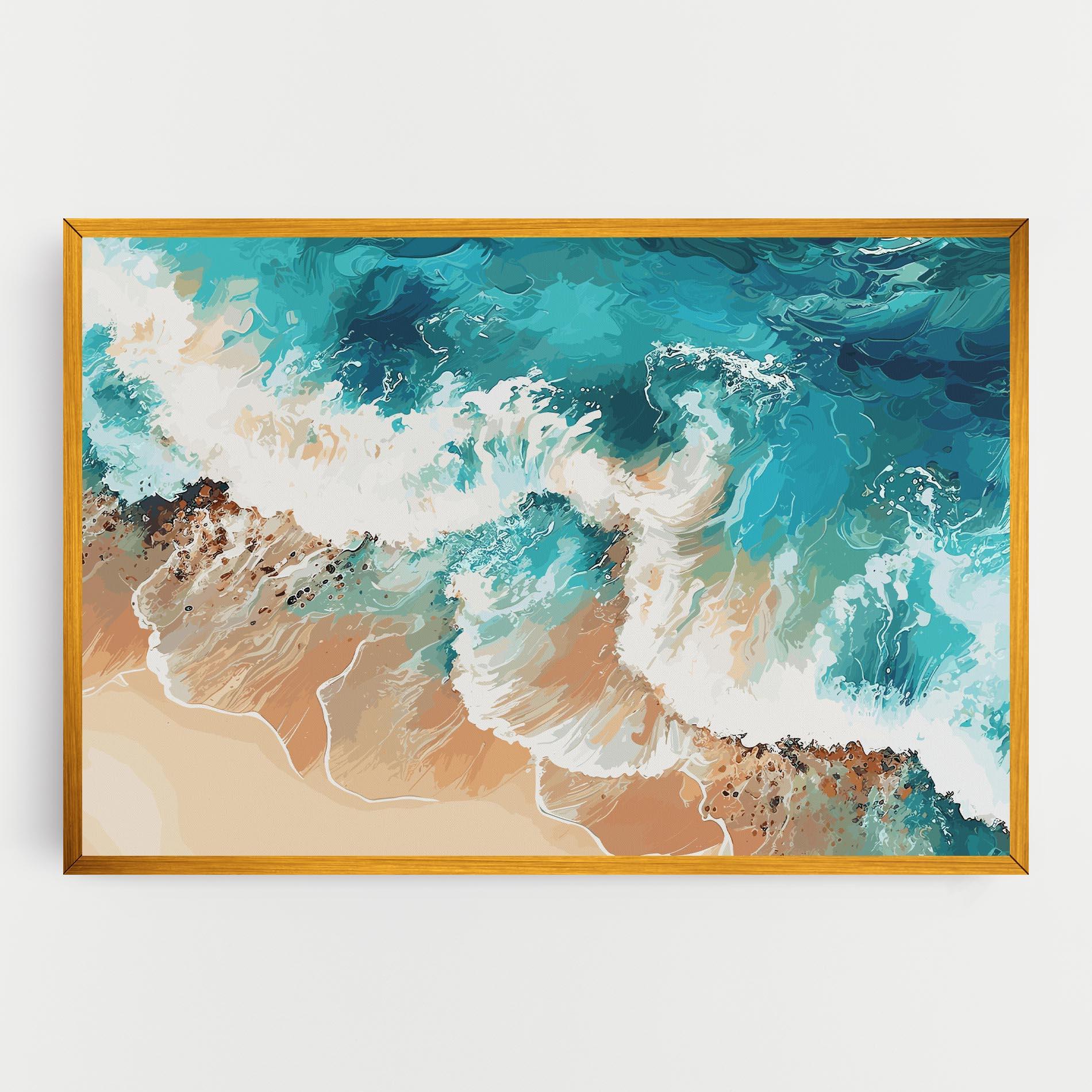 Leinwandbild Artistic Waves mockup 0
