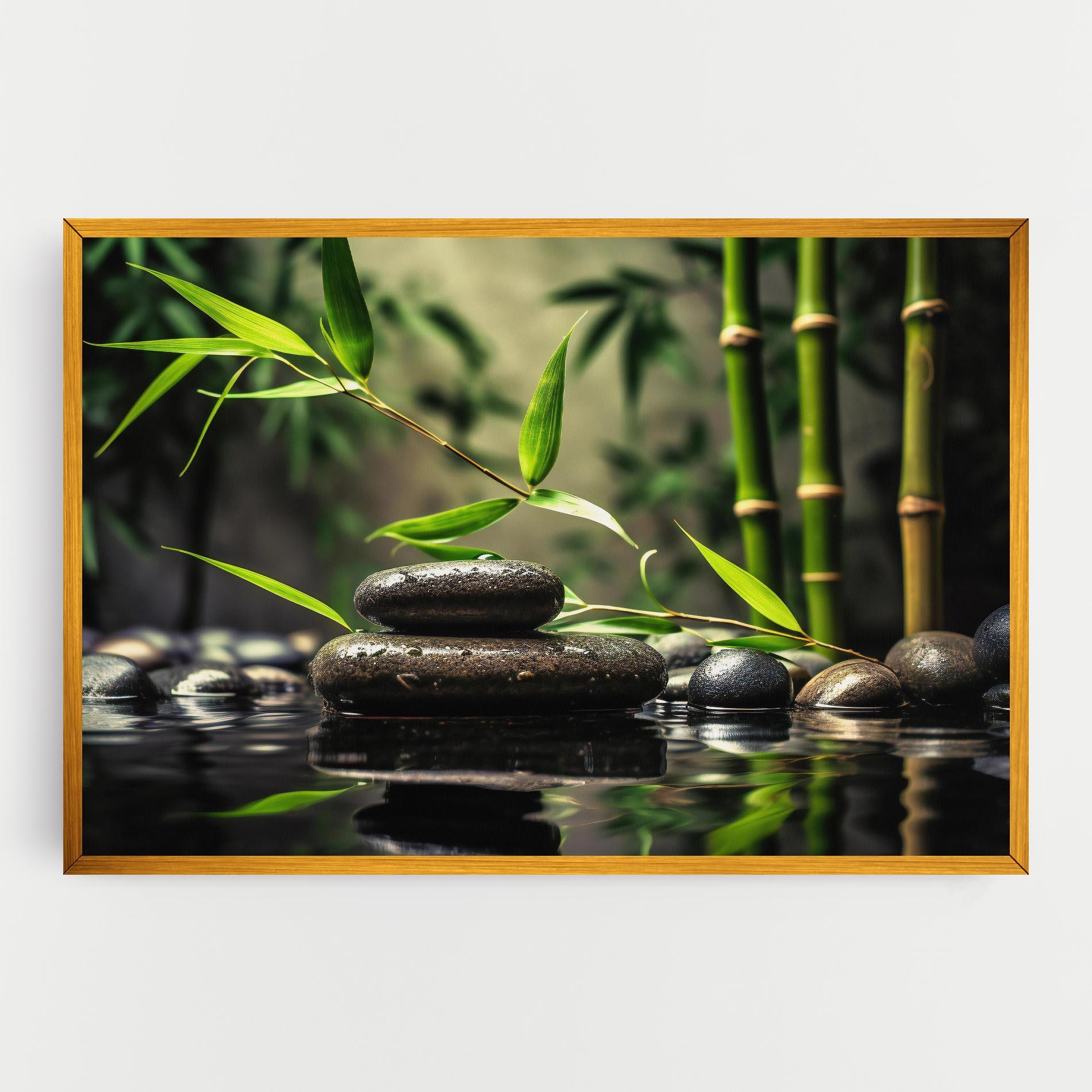 Leinwandbild Bamboo Plant Water mockup 0