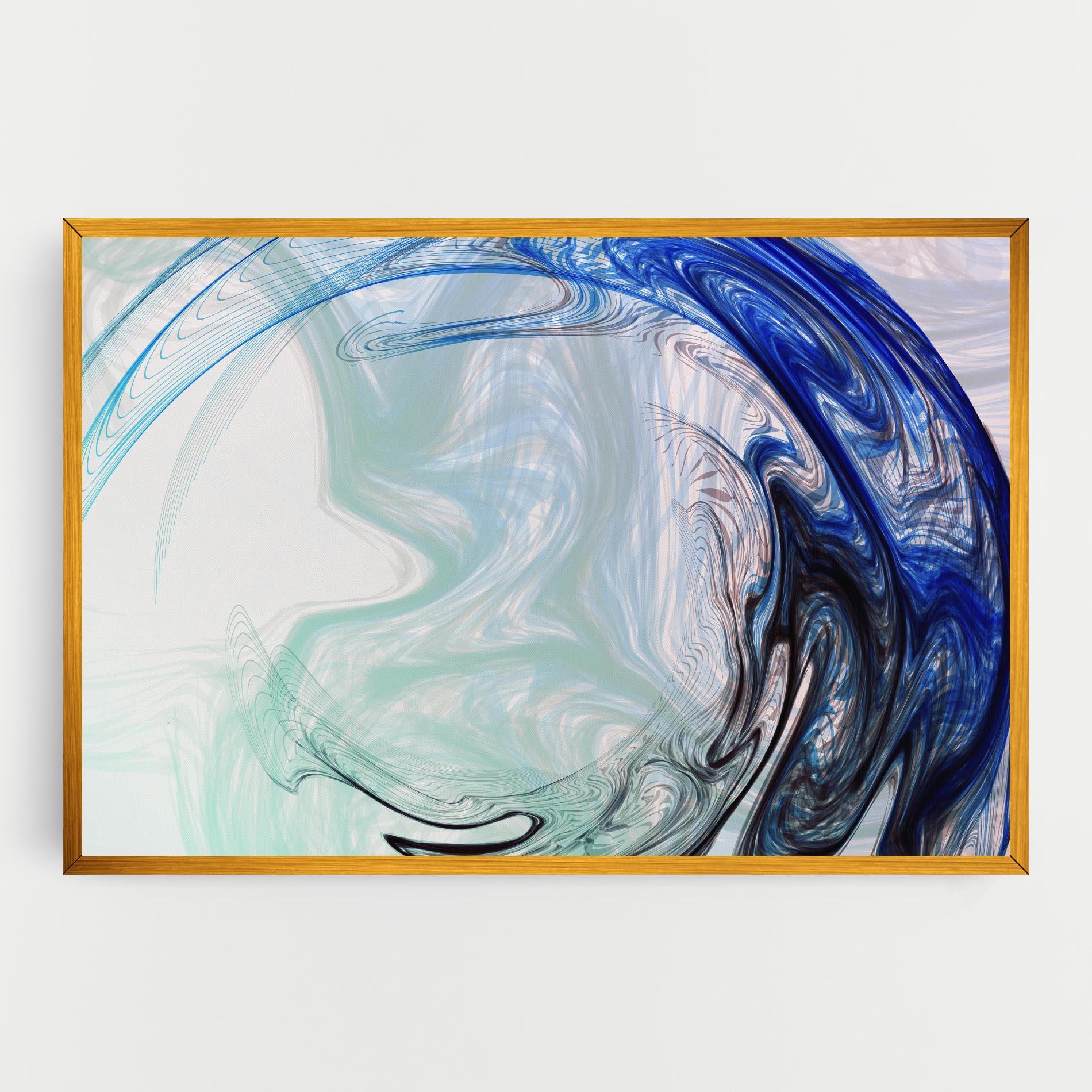 Leinwandbild Blue Black Art mockup 0