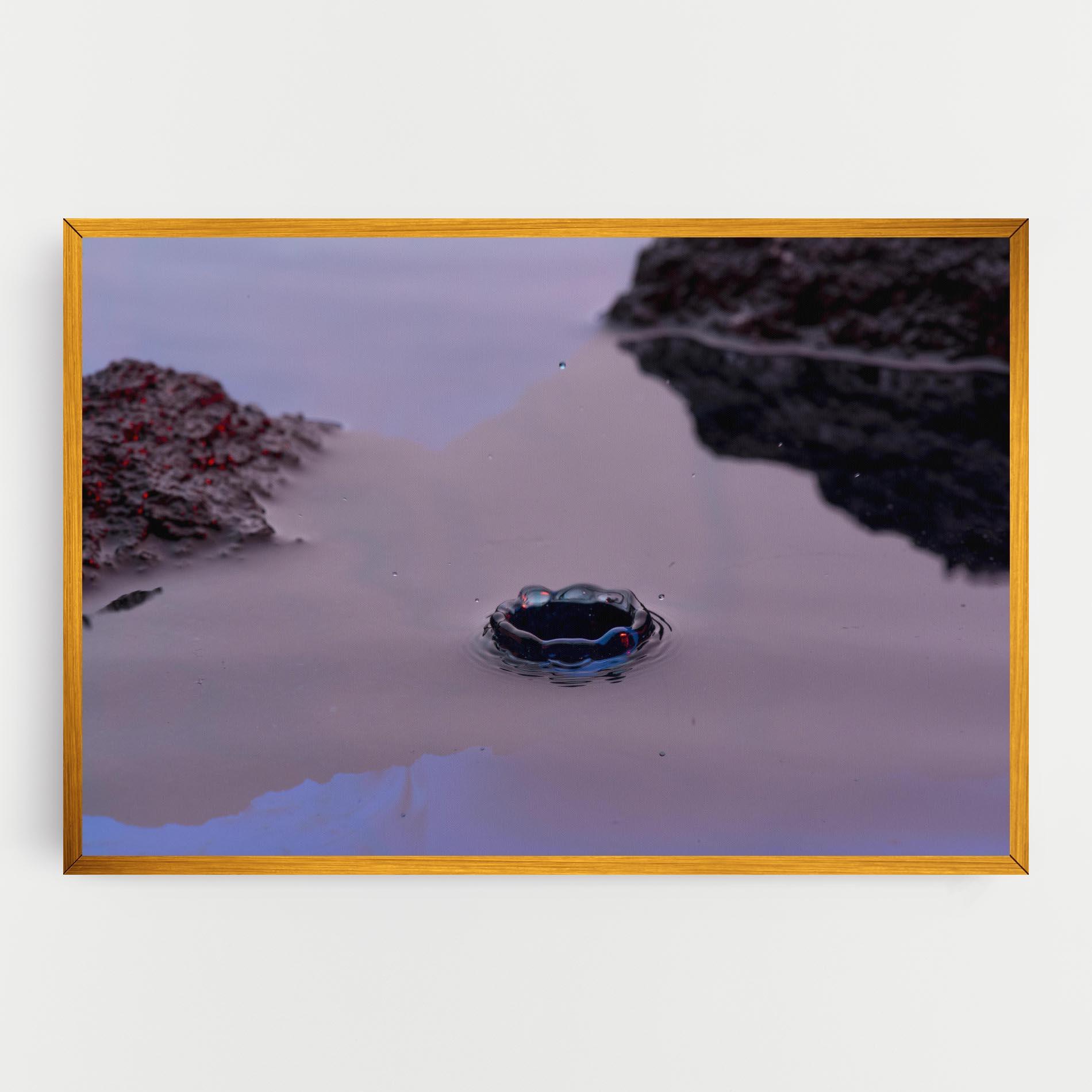 Leinwandbild Blue Color Water mockup 0