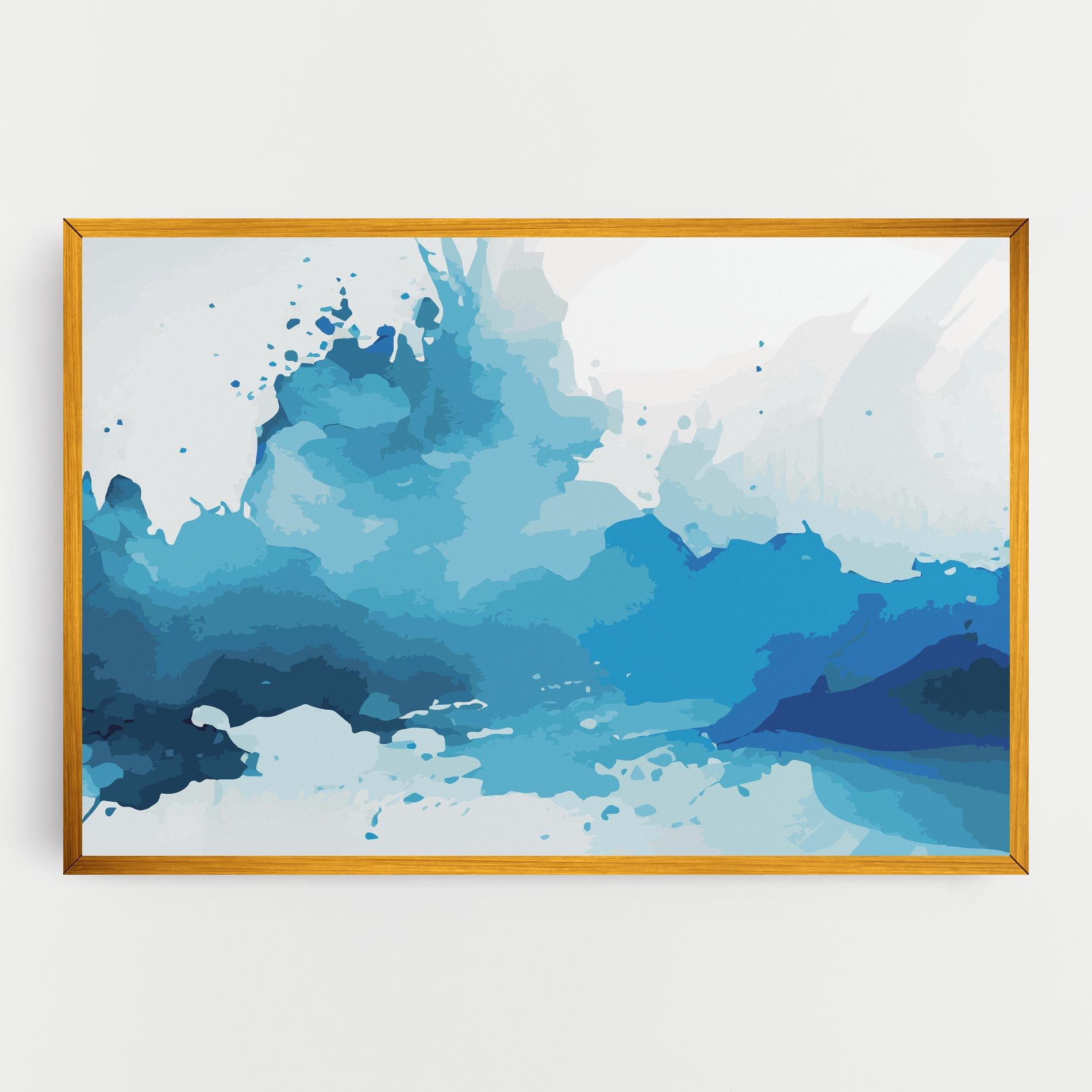 Leinwandbild Blue Water Art mockup 0