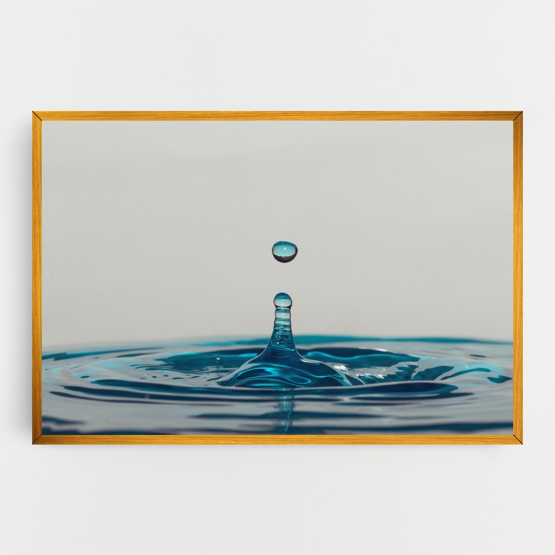 Leinwandbild Blue Water Drop mockup 0