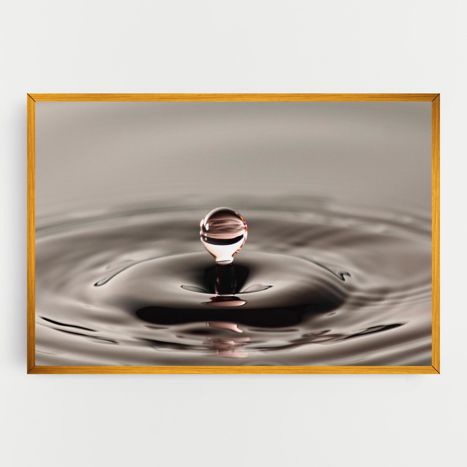 Leinwandbild Close Red Water Drop mockup 0