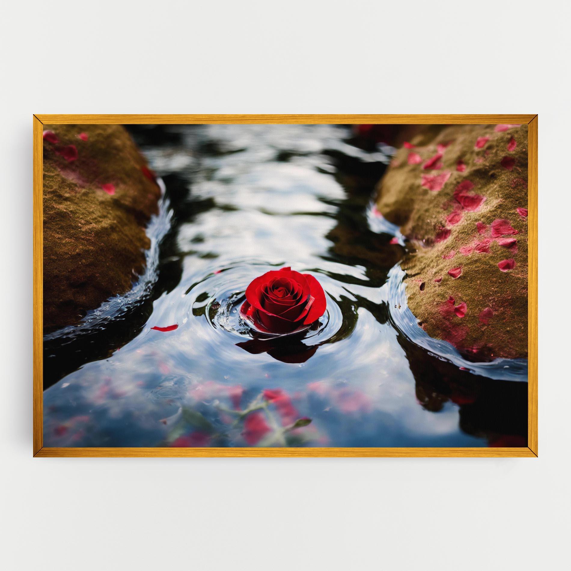 Leinwandbild Floating Water Rose mockup 0