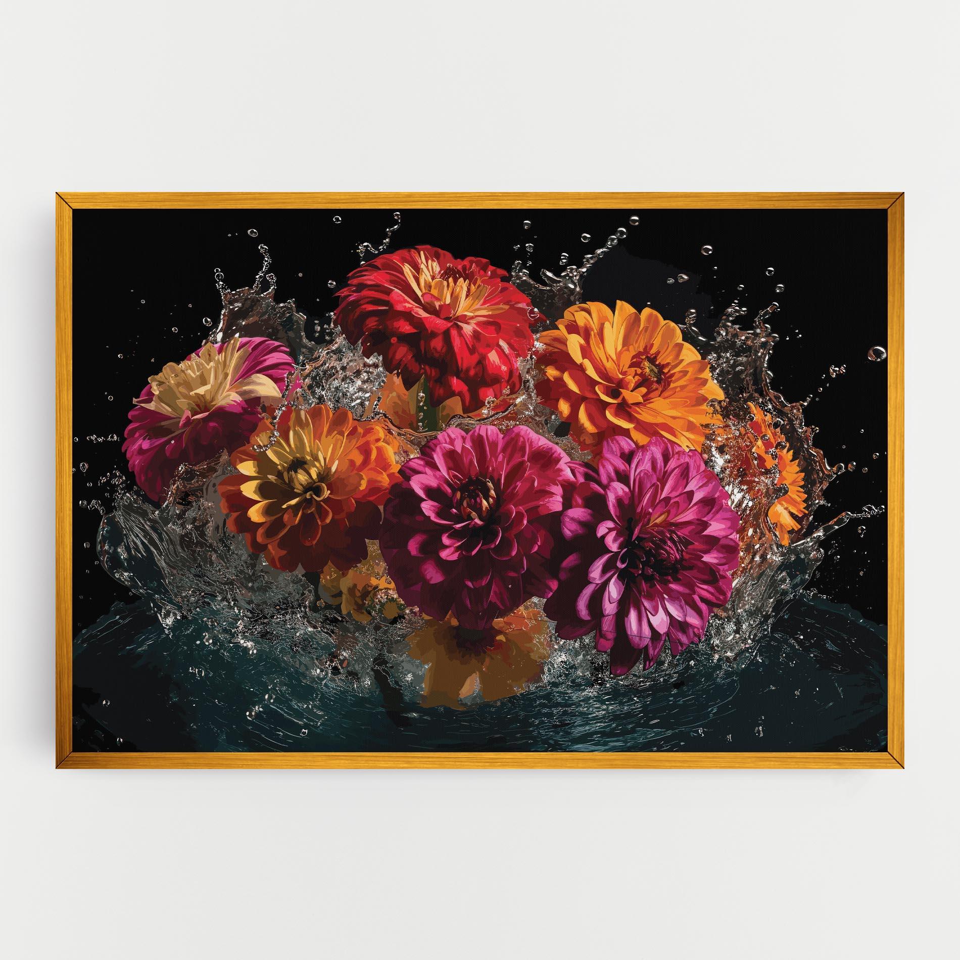 Leinwandbild Flower Water Splash mockup 0