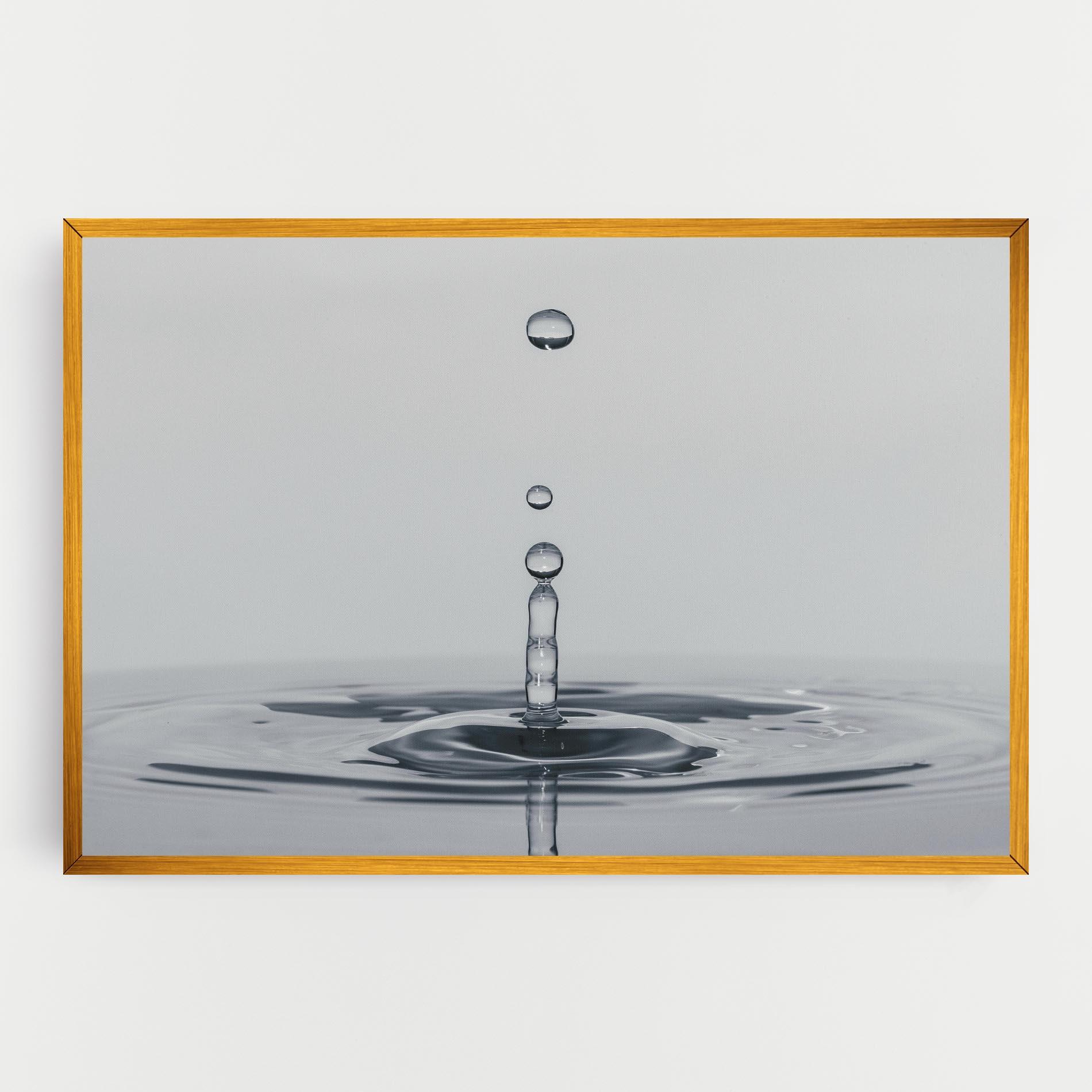 Leinwandbild Grey Water Drop mockup 0