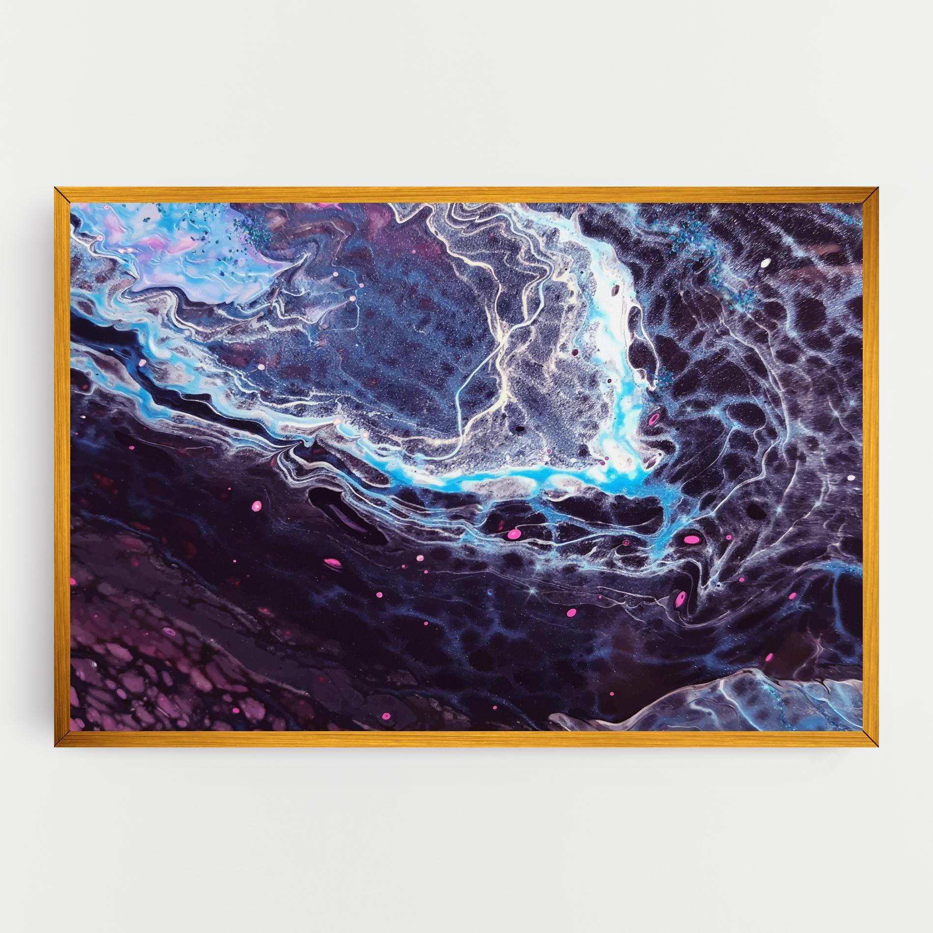 Leinwandbild Purple Blue Water mockup 0