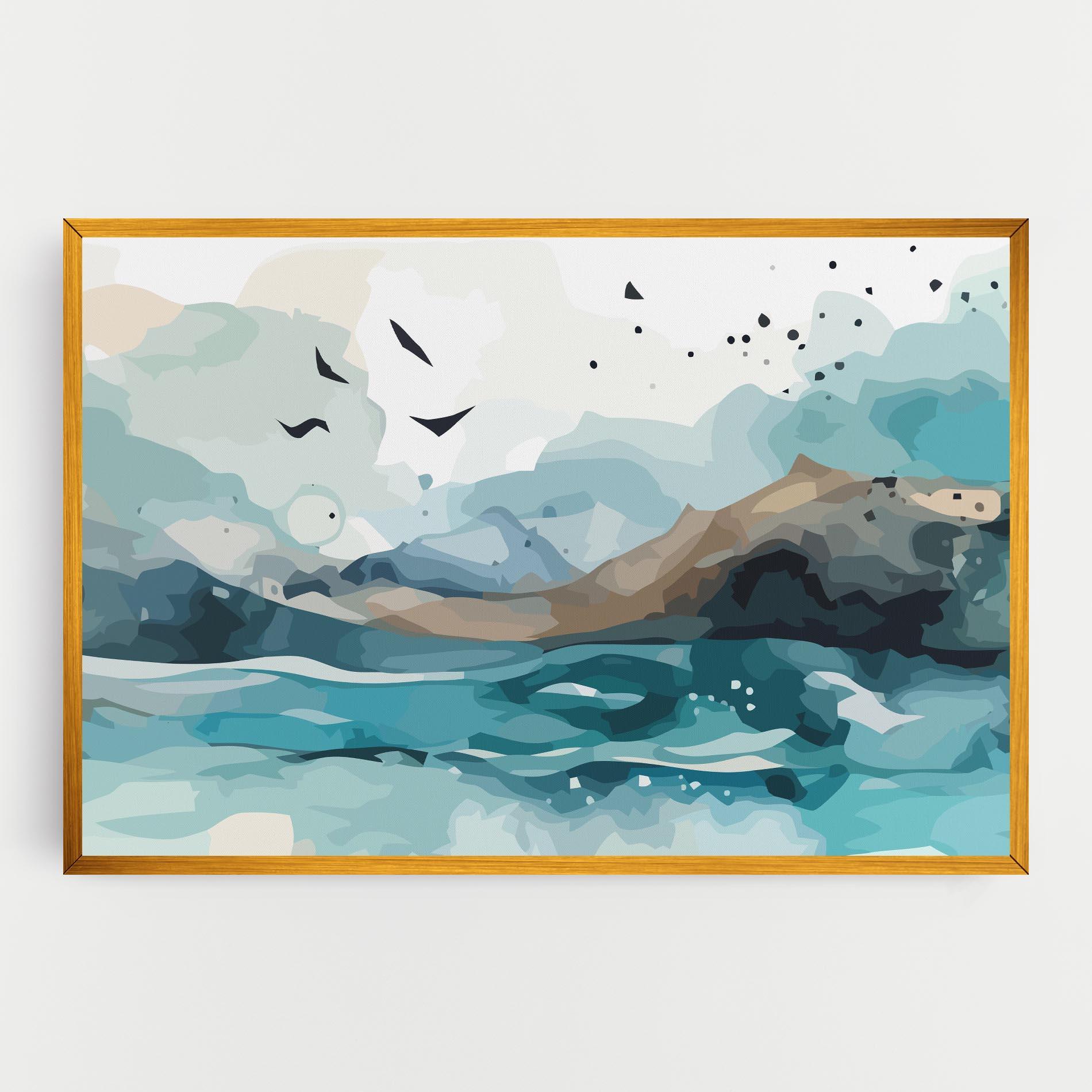 Leinwandbild Water Birds mockup 0