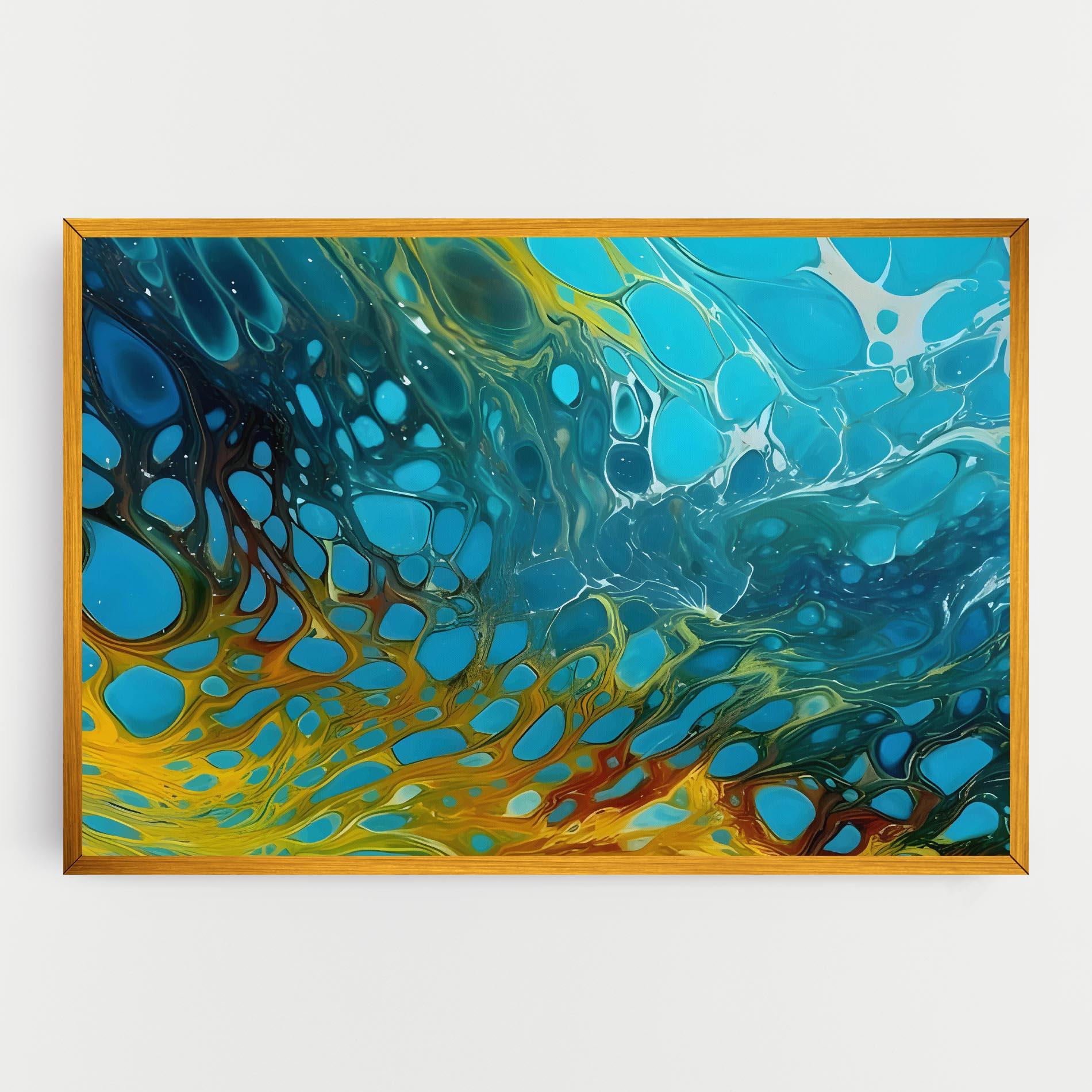 Leinwandbild Yellow Green Ocean mockup 0