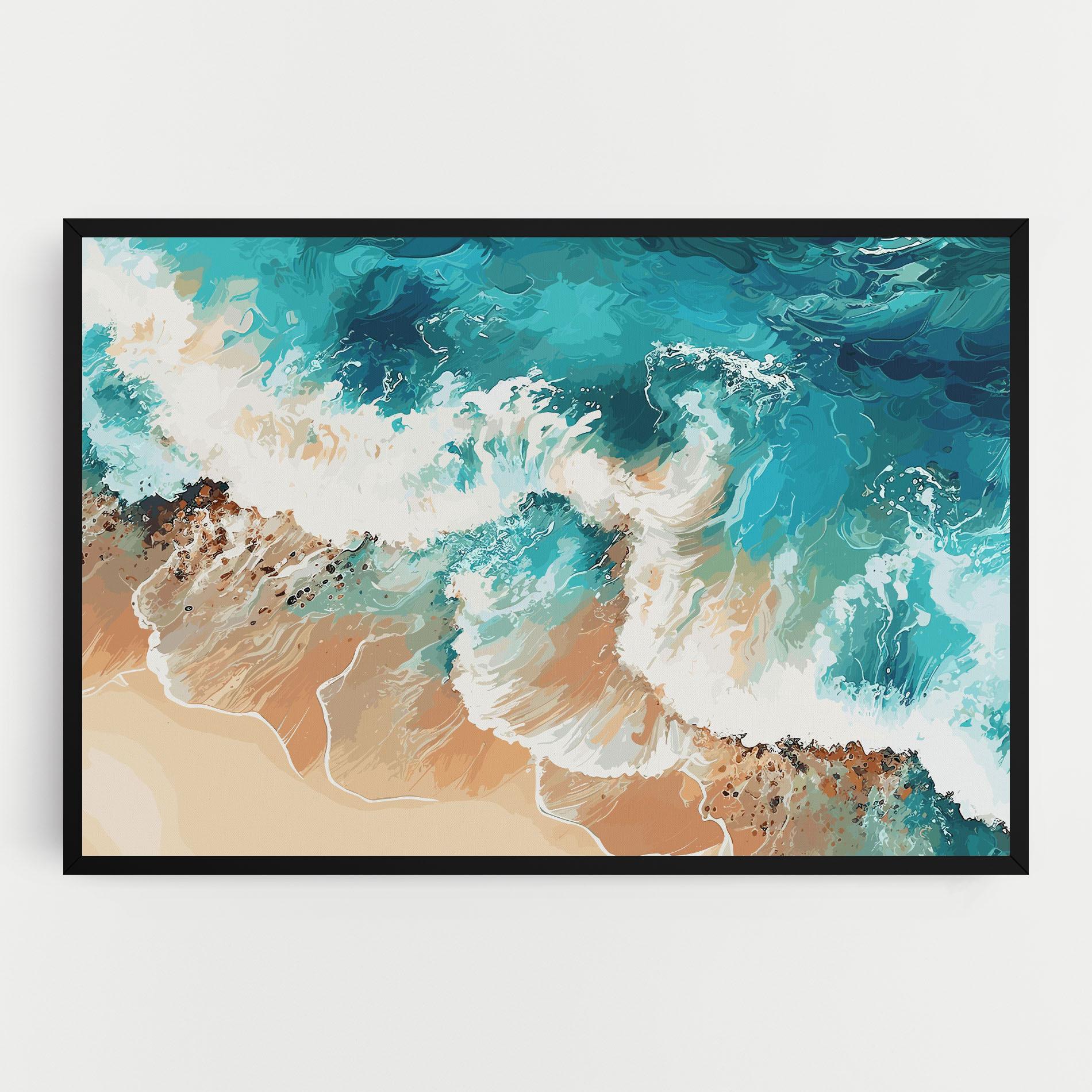 Leinwandbild Artistic Waves mockup 0