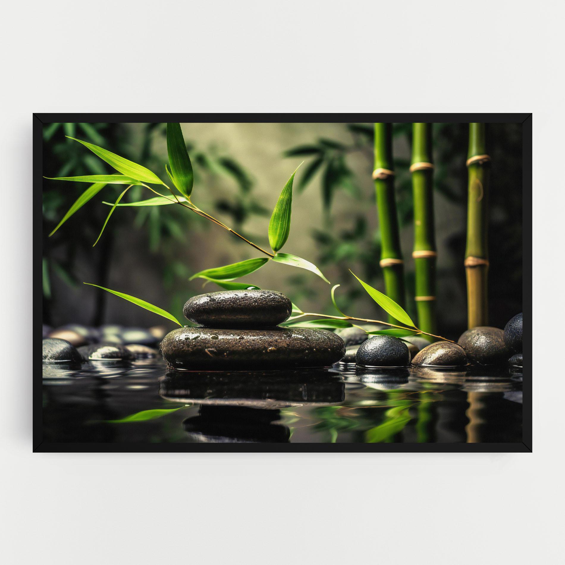 Leinwandbild Bamboo Plant Water mockup 0