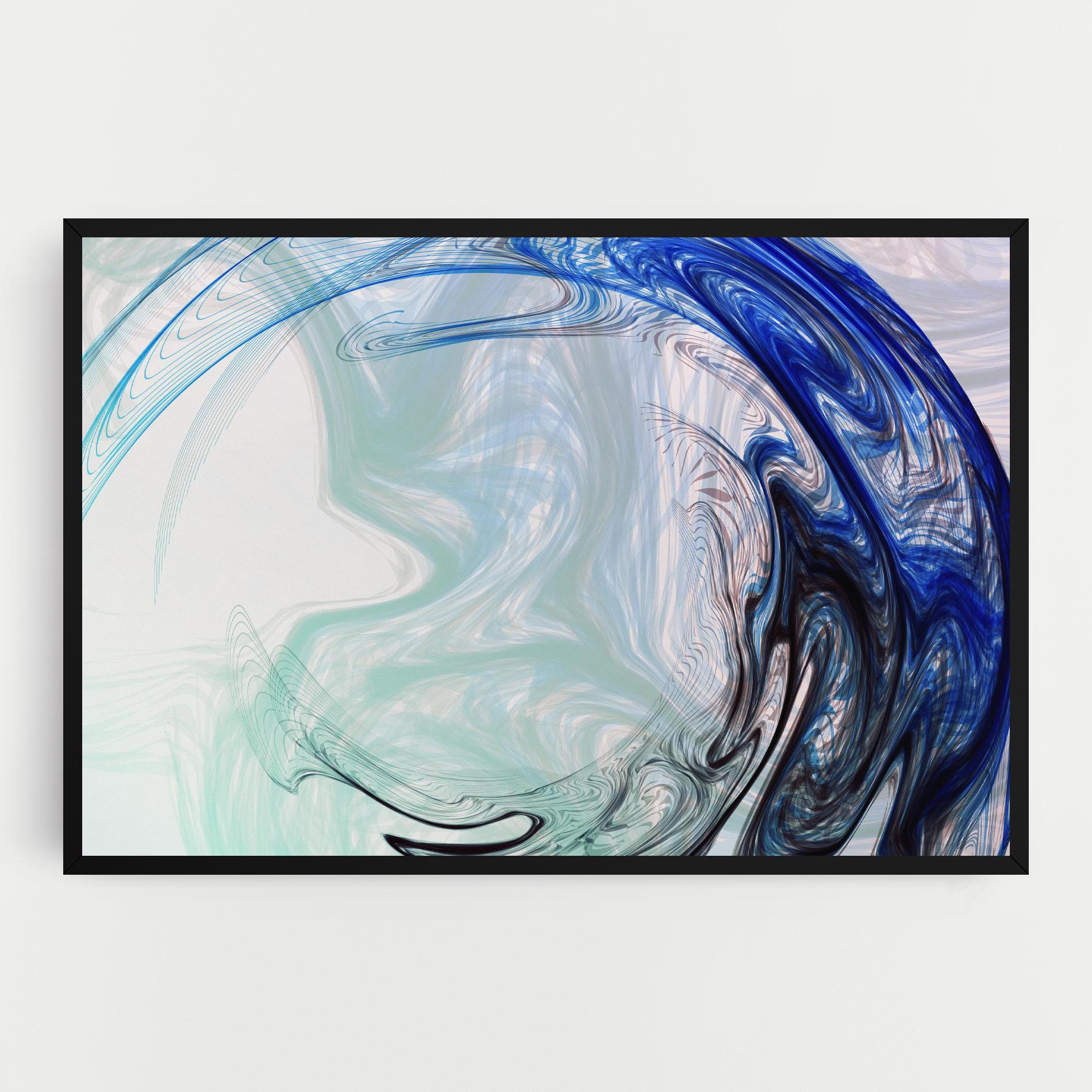 Leinwandbild Blue Black Art mockup 0