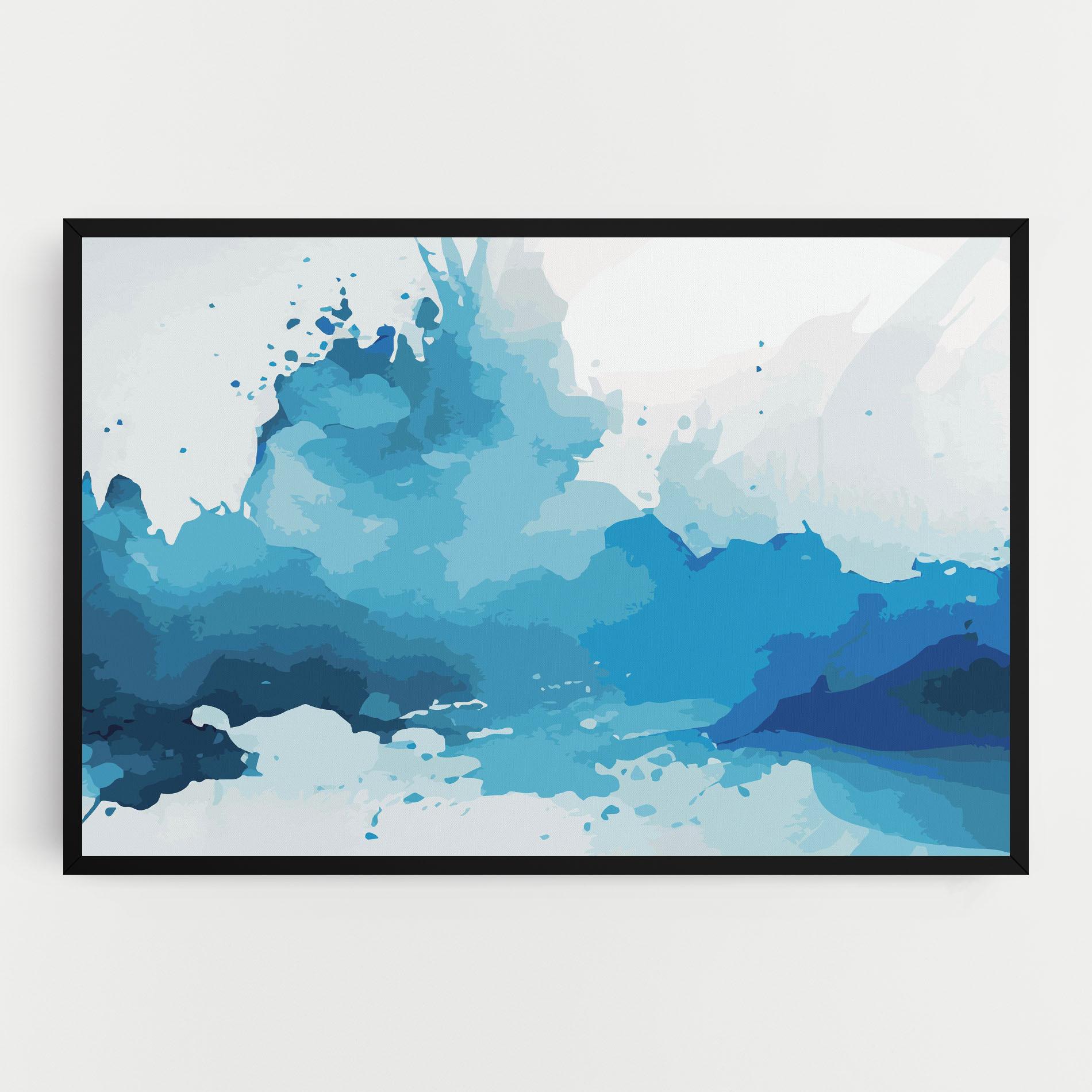 Leinwandbild Blue Water Art mockup 0