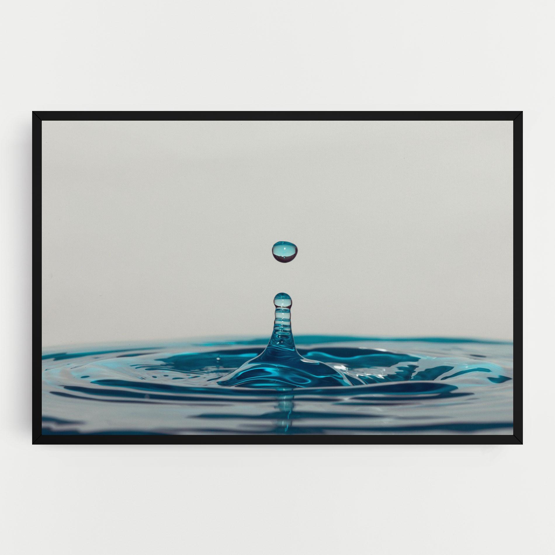 Leinwandbild Blue Water Drop mockup 0