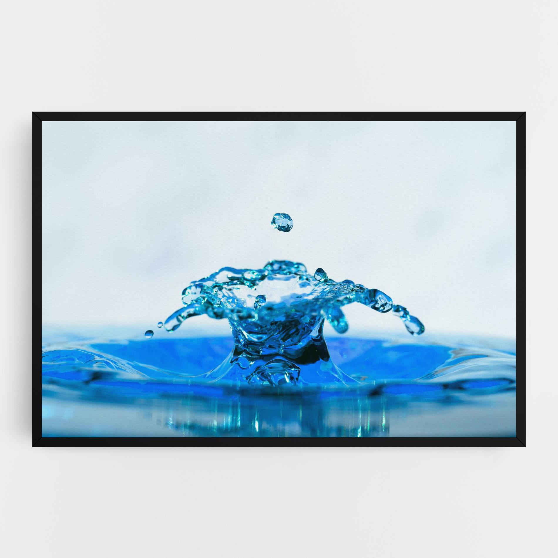 Leinwandbild Blue Water Splash mockup 0