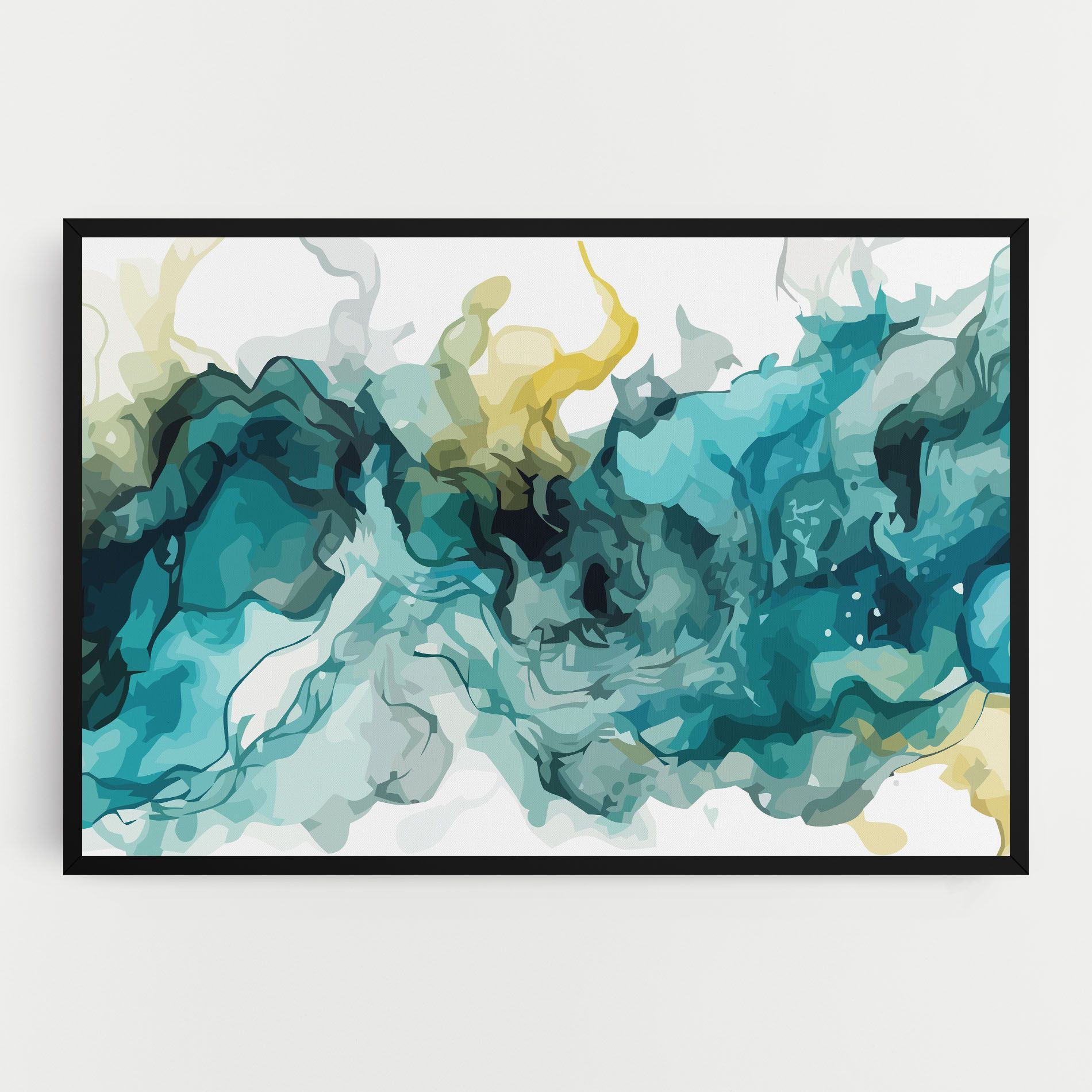 Blue Yellow Art mockup 0