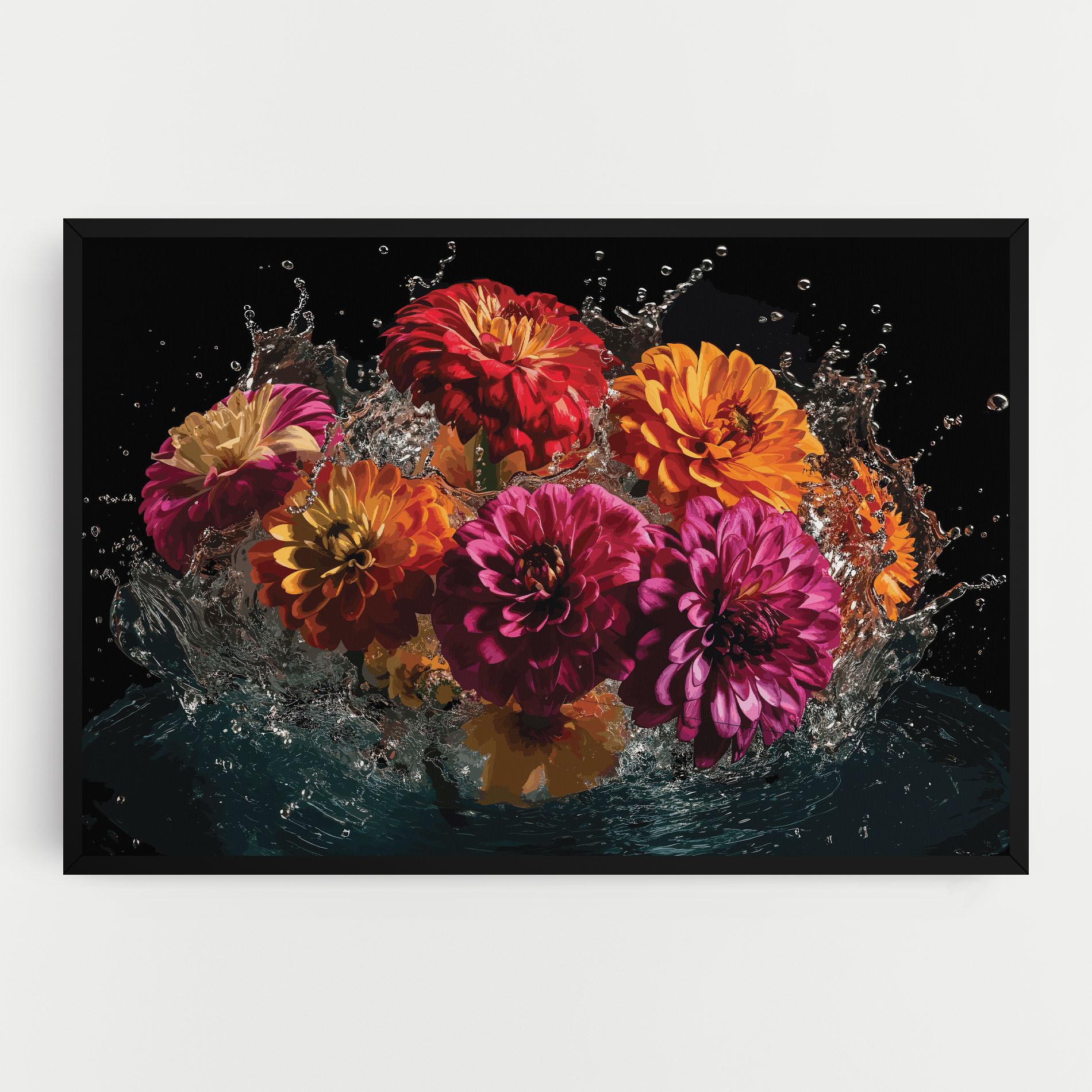 Leinwandbild Flower Water Splash mockup 0
