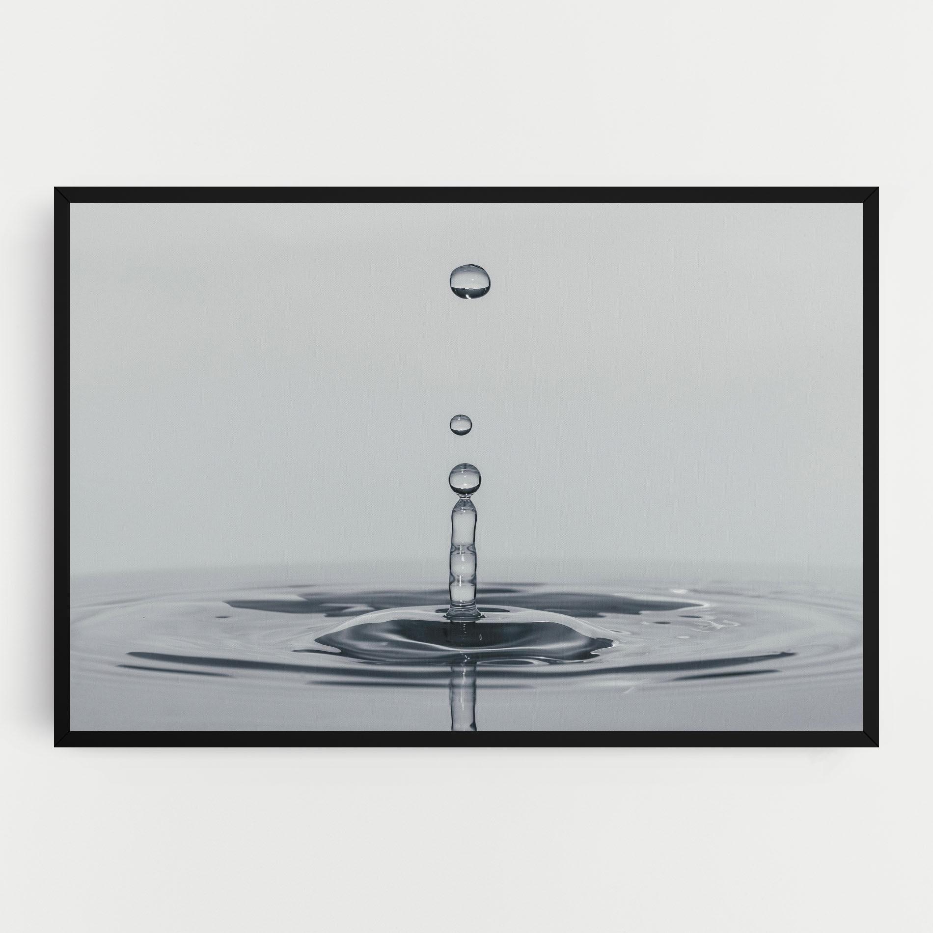Leinwandbild Grey Water Drop mockup 0