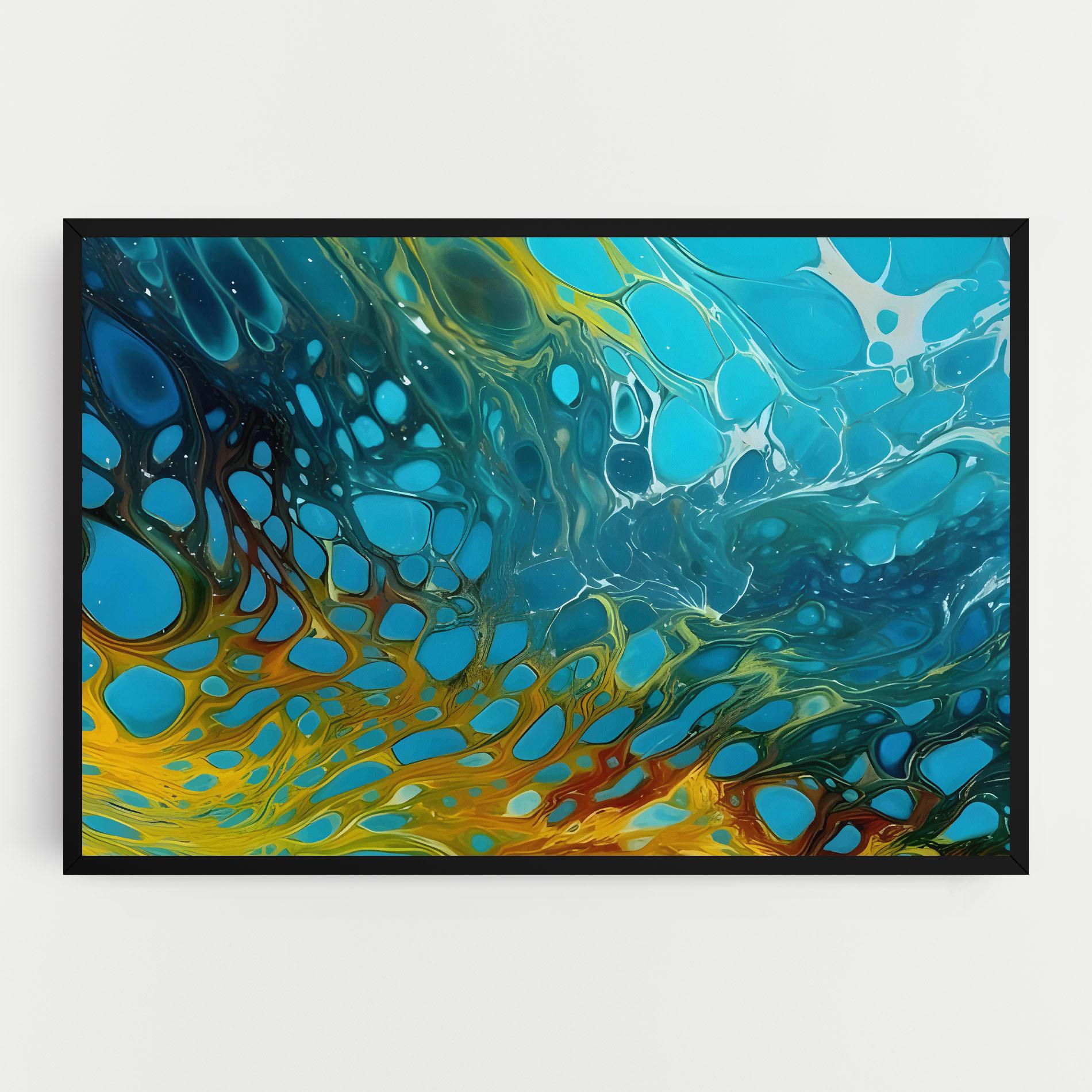 Leinwandbild Yellow Green Ocean mockup 0